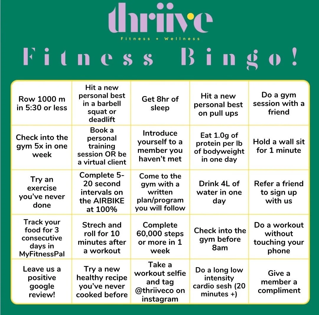 Members!! Check your email for fitness BINGO instructions! 💪🏼🤩