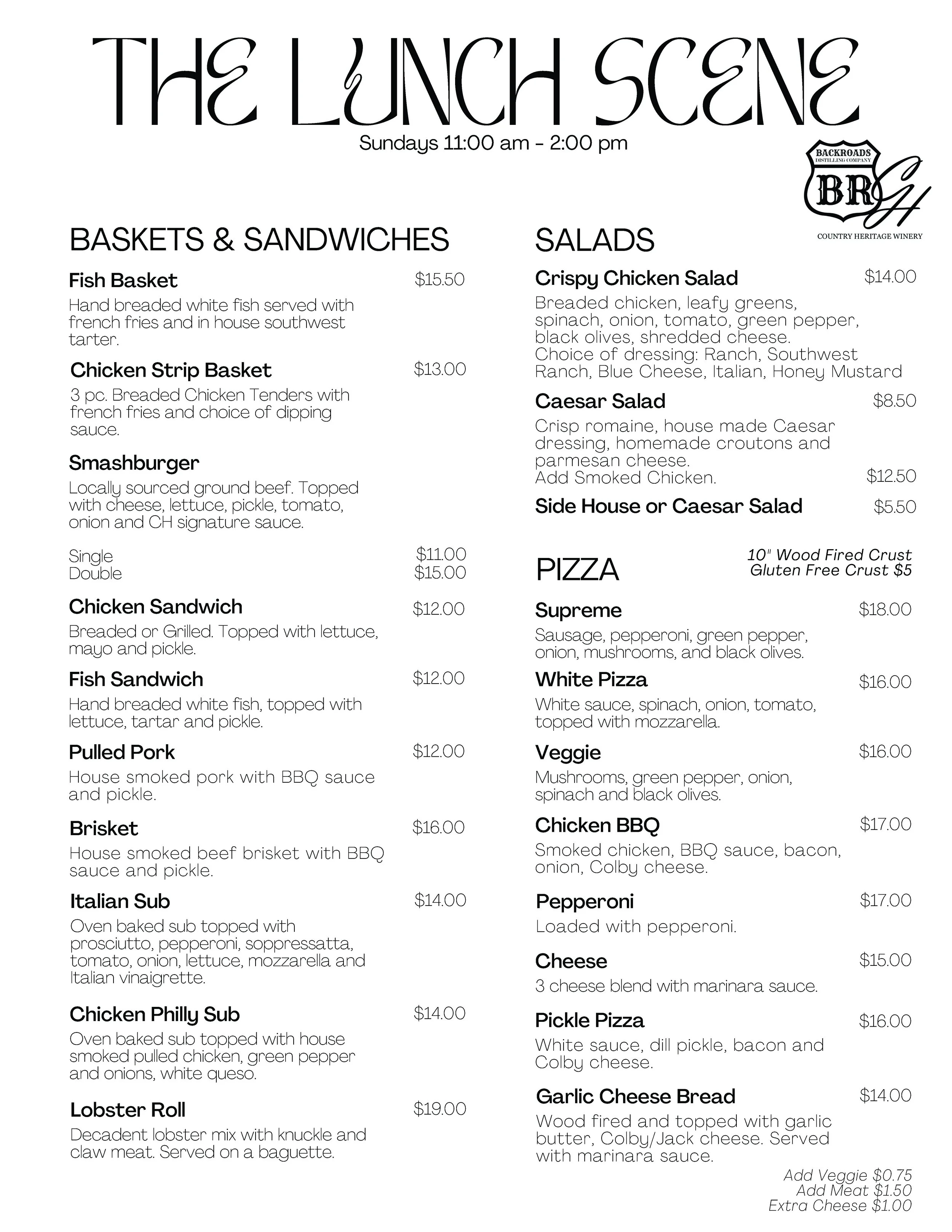 Menu 8191 Winery Food & Beverage Menu | Country Heritage Winery — Country ...