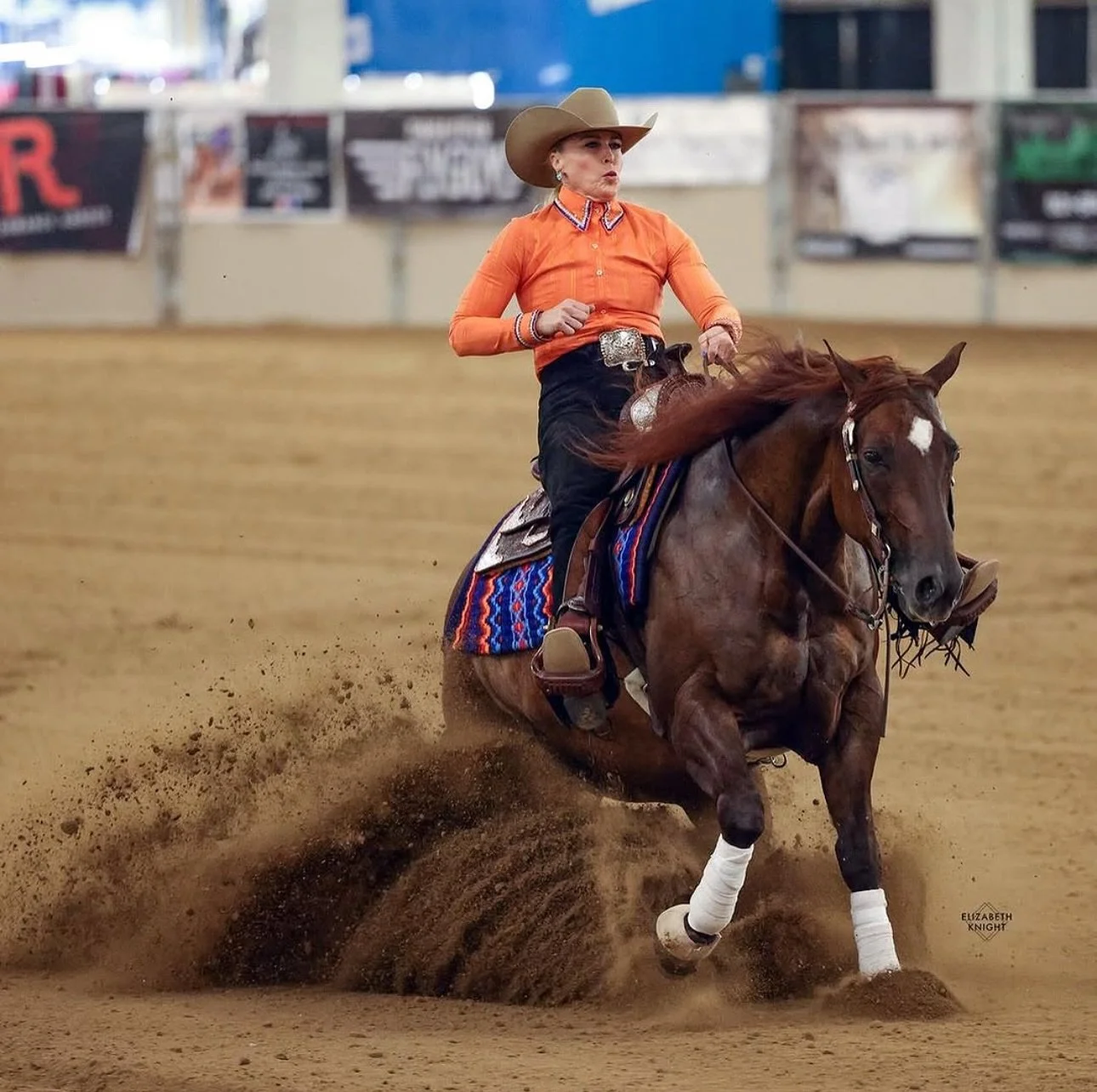 Diane Stuart rocking her HHC felt like nobody&rsquo;s business. She showed up, showed out, and nailed it! Congrats on a great show Diane. 

What&rsquo;s your favorite hat shape in the reining pen? We love a good cattleman crown with a reiner brim! Ne