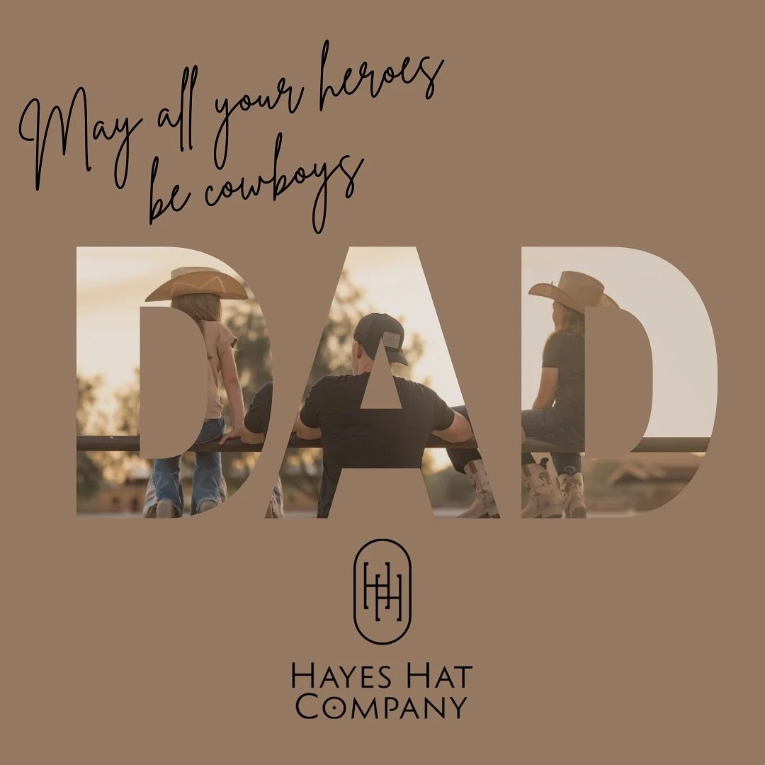 May all your heroes be cowboys.

From all of us here at Hayes Hat Co- here&rsquo;s to the fathers who pass down a legacy, grit, grace, and a good hat. Happy Father&rsquo;s Day ✨

#hayeshatcompany #hayeshatco #hayeshatcocollection #westernlifestyle #w
