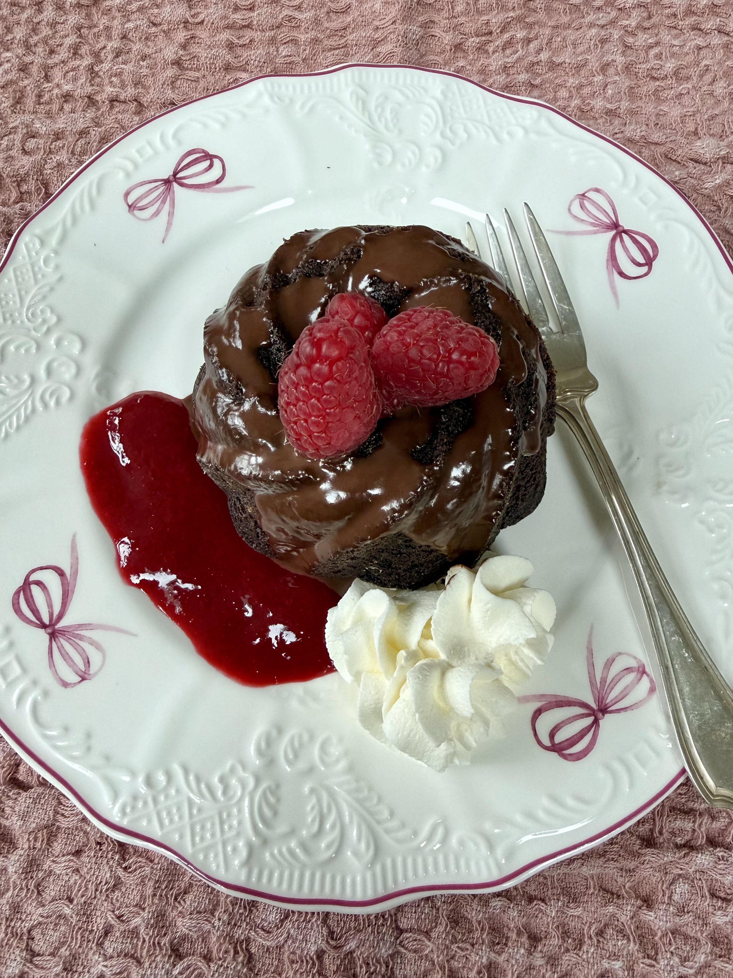 Seasonal • Chocolate Raspberry Mini Cakes for Two