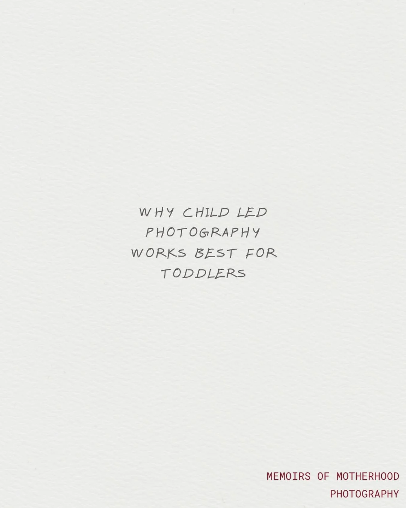 Toddlers aren&rsquo;t meant to sit still.
And that&rsquo;s not something to fix.

Toddlers are curious, emotional, energetic, and constantly changing &mdash; which is exactly why traditional, structured photoshoots can feel hard for everyone.

Child-