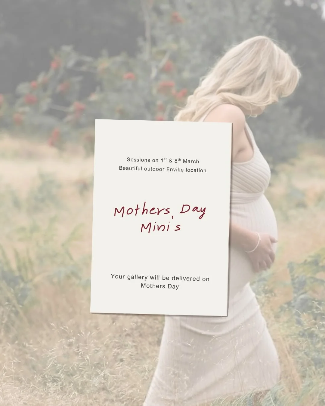 My Mother&rsquo;s Day mini sessions are all about capturing the connection &mdash; the in-between moments you&rsquo;ll want to remember forever.

Set outdoors at a NEW hidden gem location in the beautiful Enville countryside, with gentle morning ligh