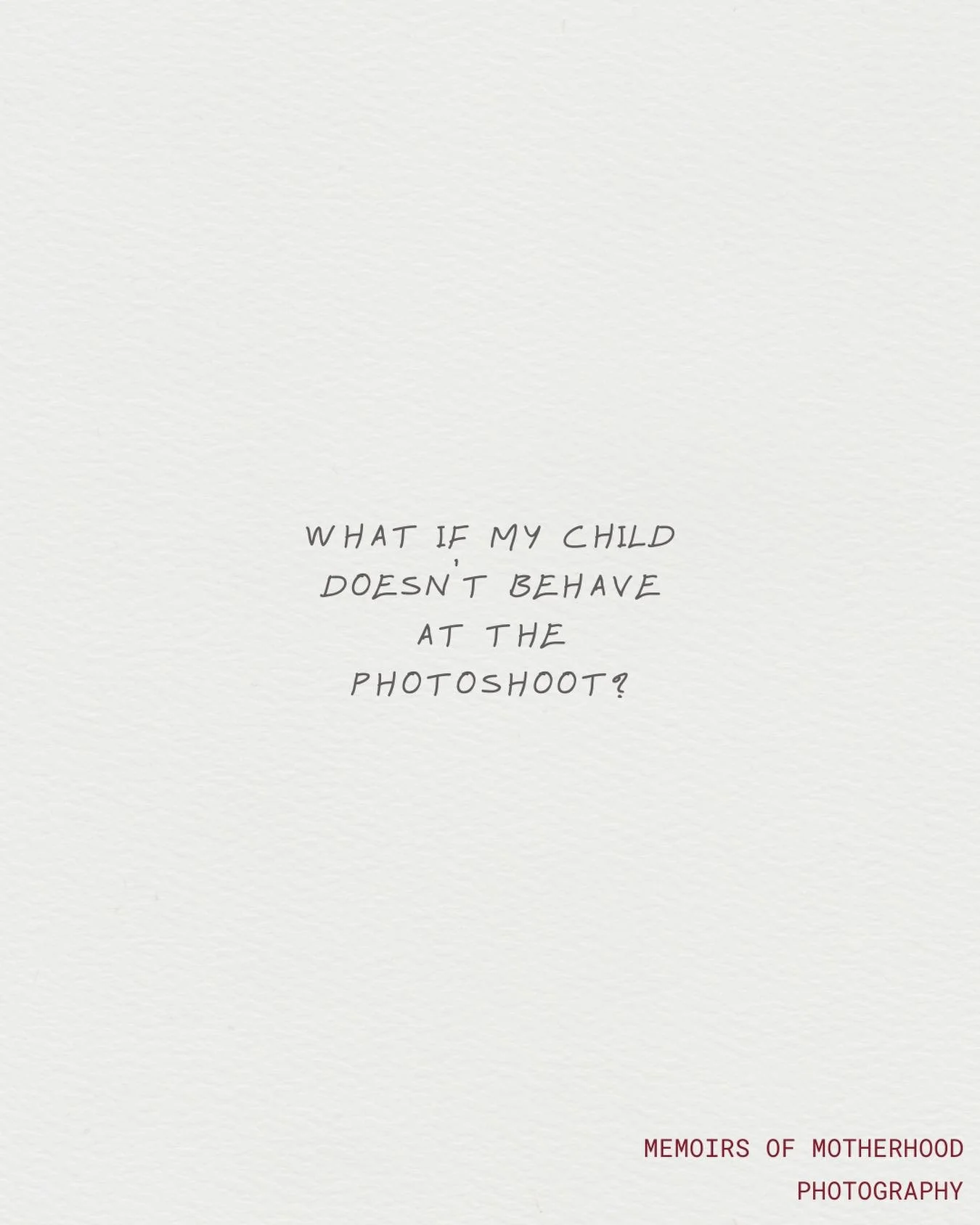 What if my child doesn&rsquo;t behave?

This is the question I hear most &mdash; and the reason many mums almost don&rsquo;t book. And yet, everyone is surprised by how calm it feels. 

If you&rsquo;re imagining a photoshoot where your child needs to