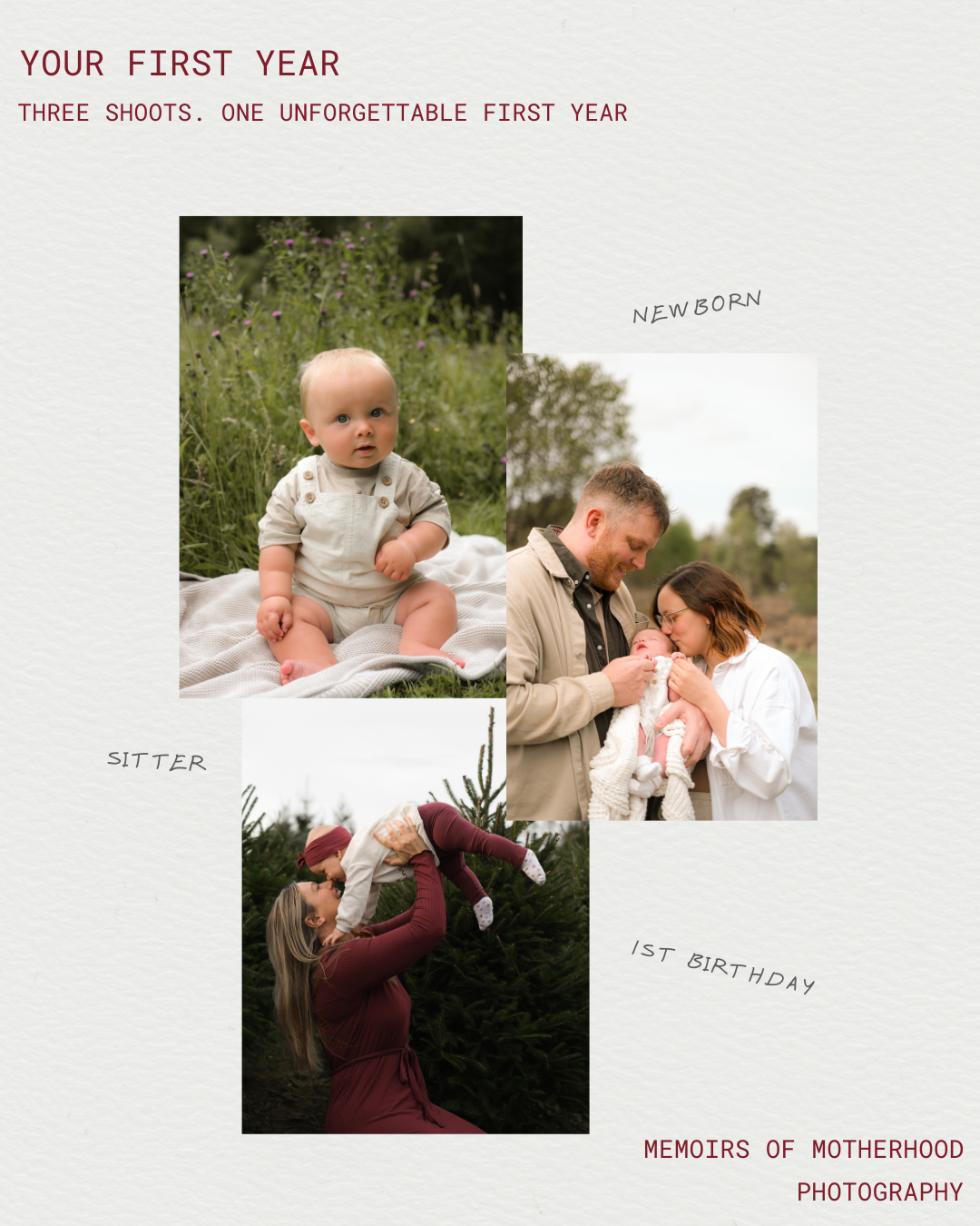 Mother holding newborn during outdoor photoshoot in Bridgnorth Shropshire