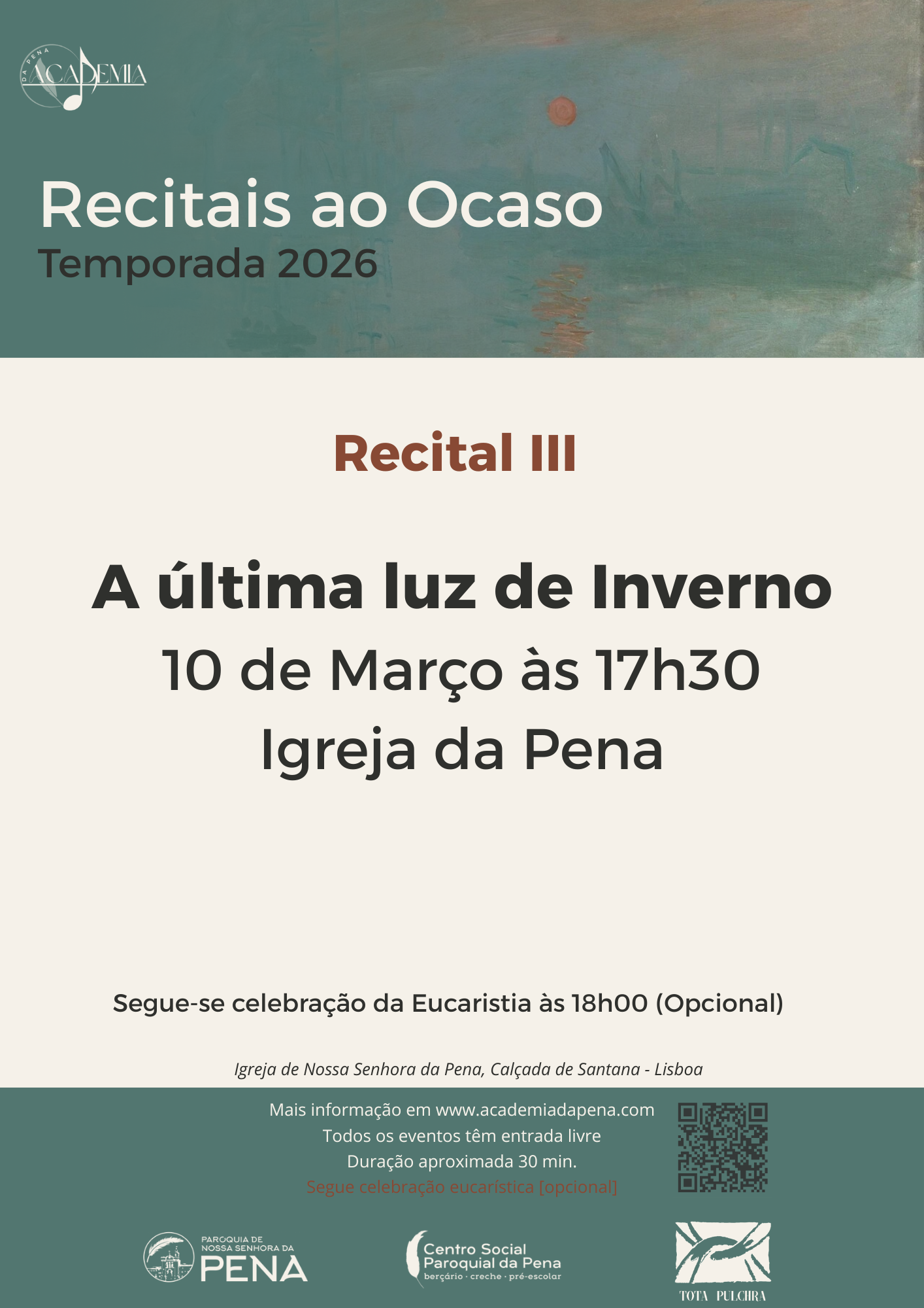 Recital III — "A Última Luz do Inverno" | Recitais ao Ocaso 2026