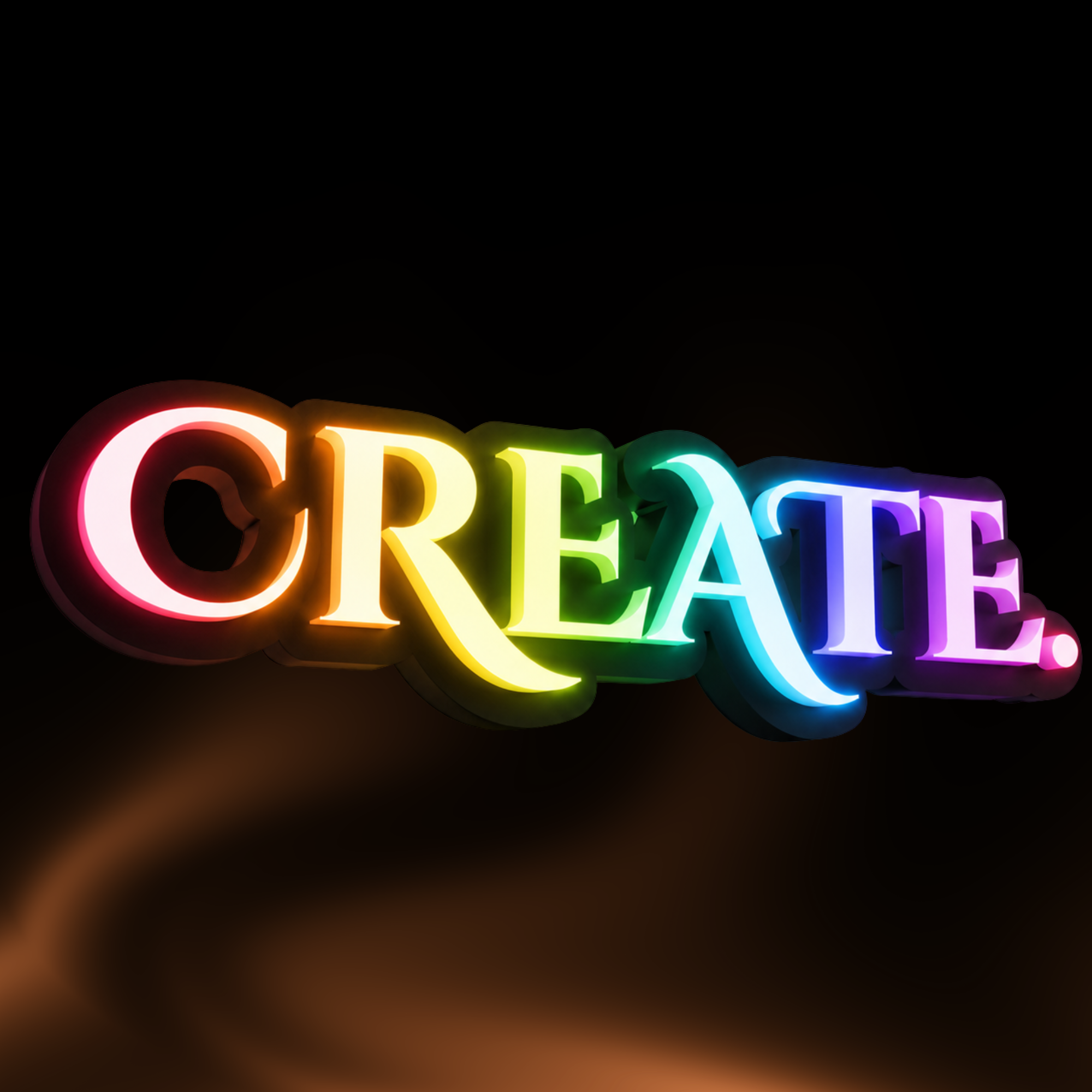 "CREATE." RGBW LED Sign