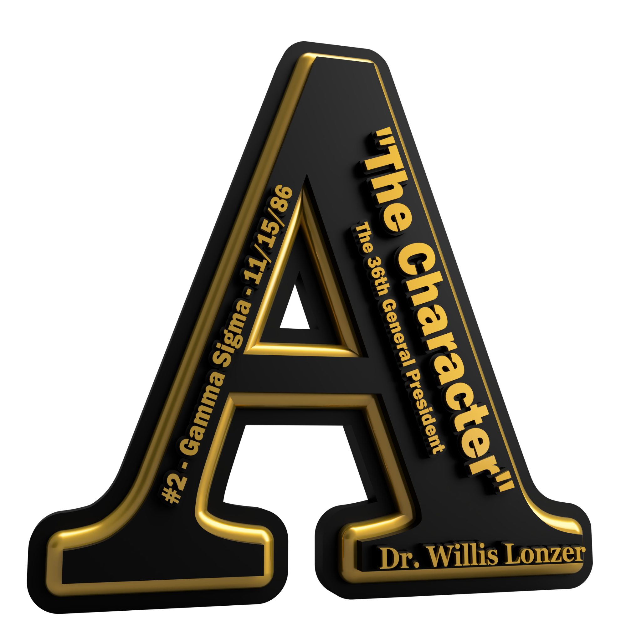 Alpha Personalized Letterform Plaque
