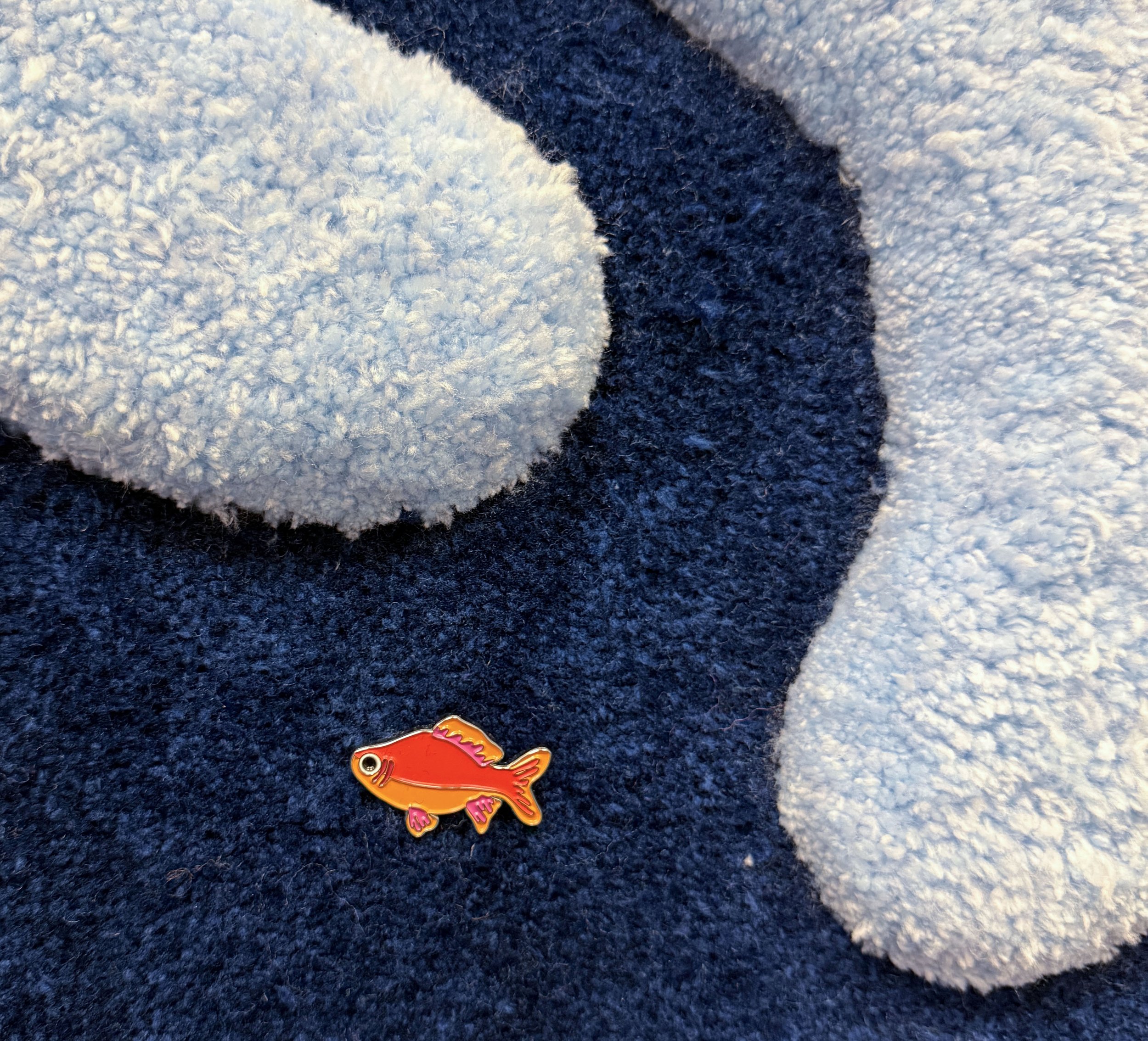 Bloop the Orange Fish Pin