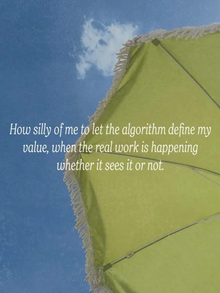 Lately I&rsquo;ve been in it&hellip; like REALLY in it. The doubt, the comparison, the second-guessing. This one&rsquo;s a reminder to myself, and maybe you too: you&rsquo;re not behind, you&rsquo;re building. Slow days don&rsquo;t mean failure. Quie