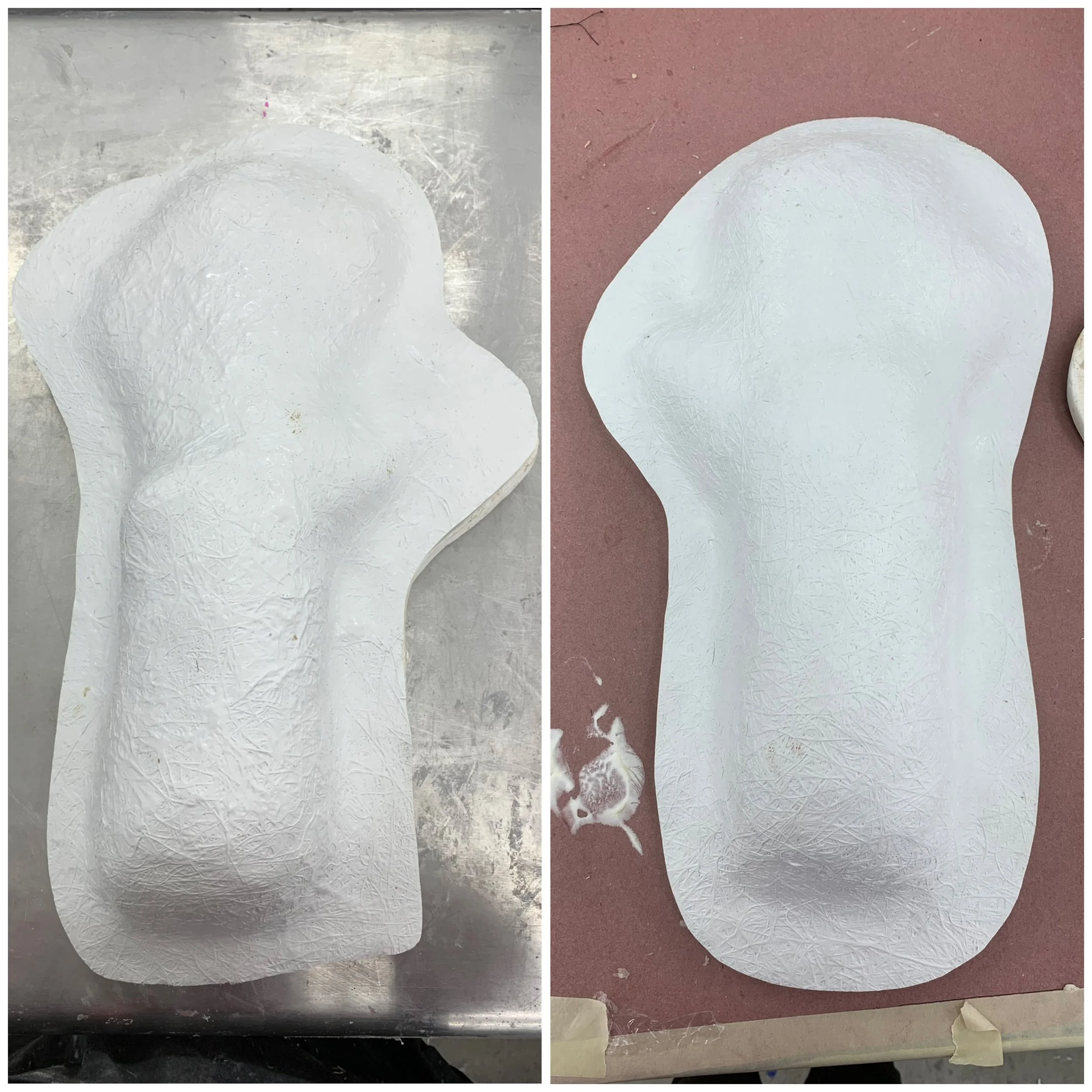 Resin and fiberglass molds for hand sculpt