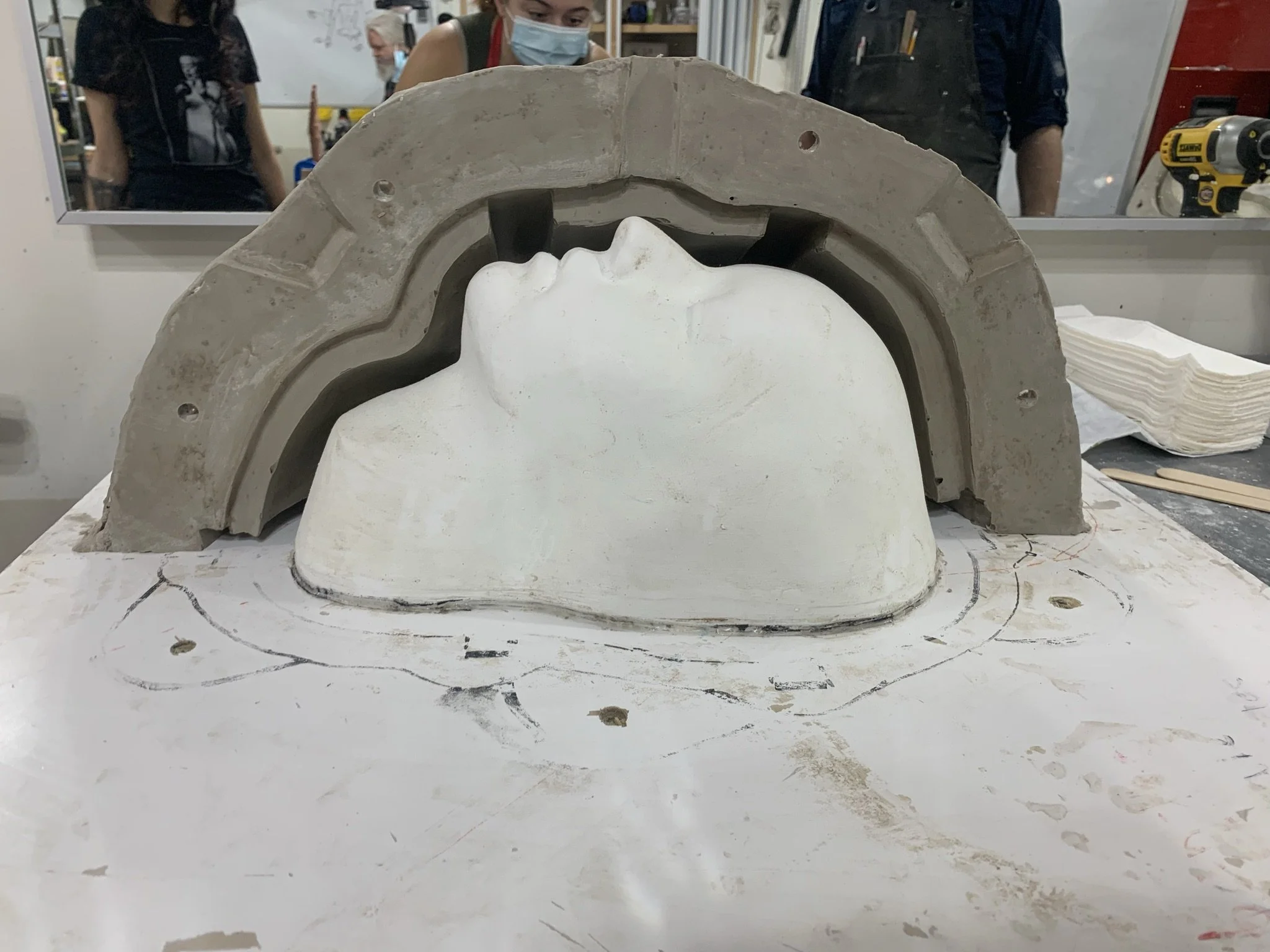 Matrix mold before silicone