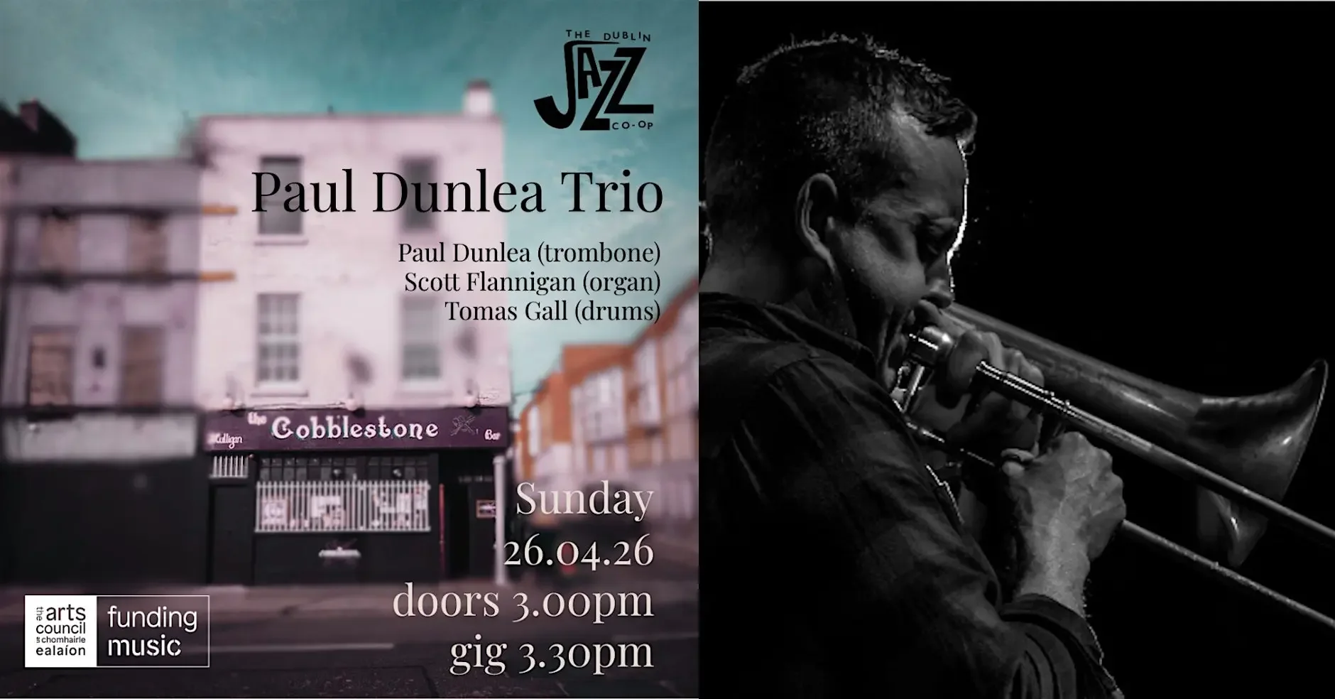 The Dublin Jazz Co-op Presents Paul Dunlea Trio