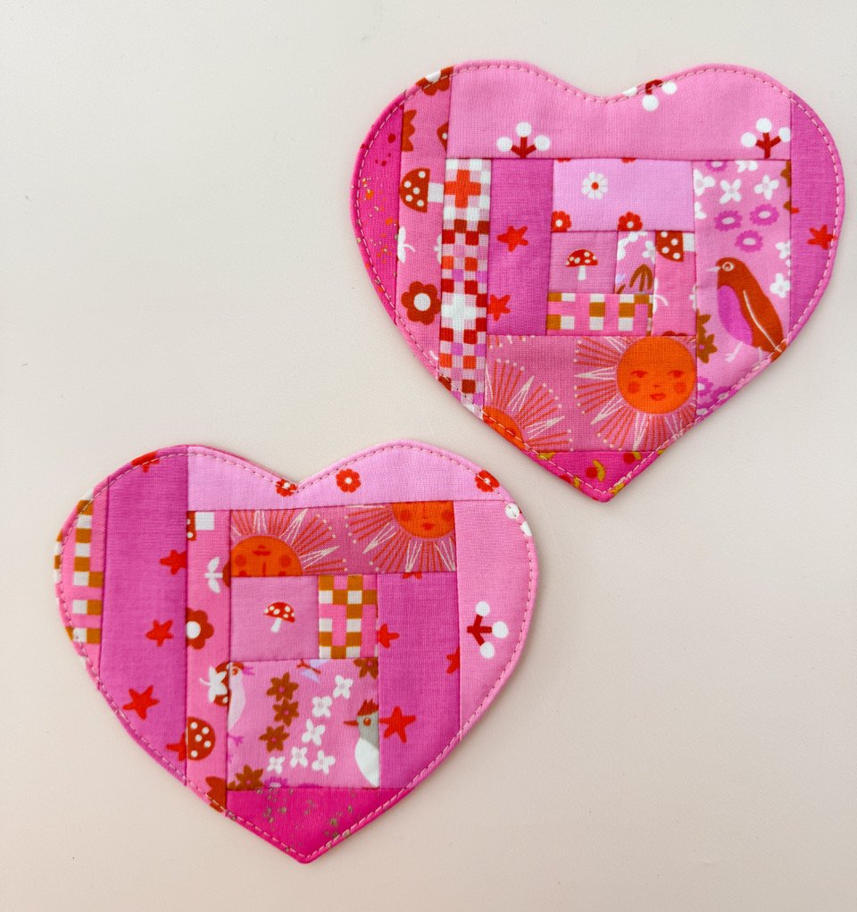 DIY Scrap Fabric Heart Coaster Valentines.jpeg