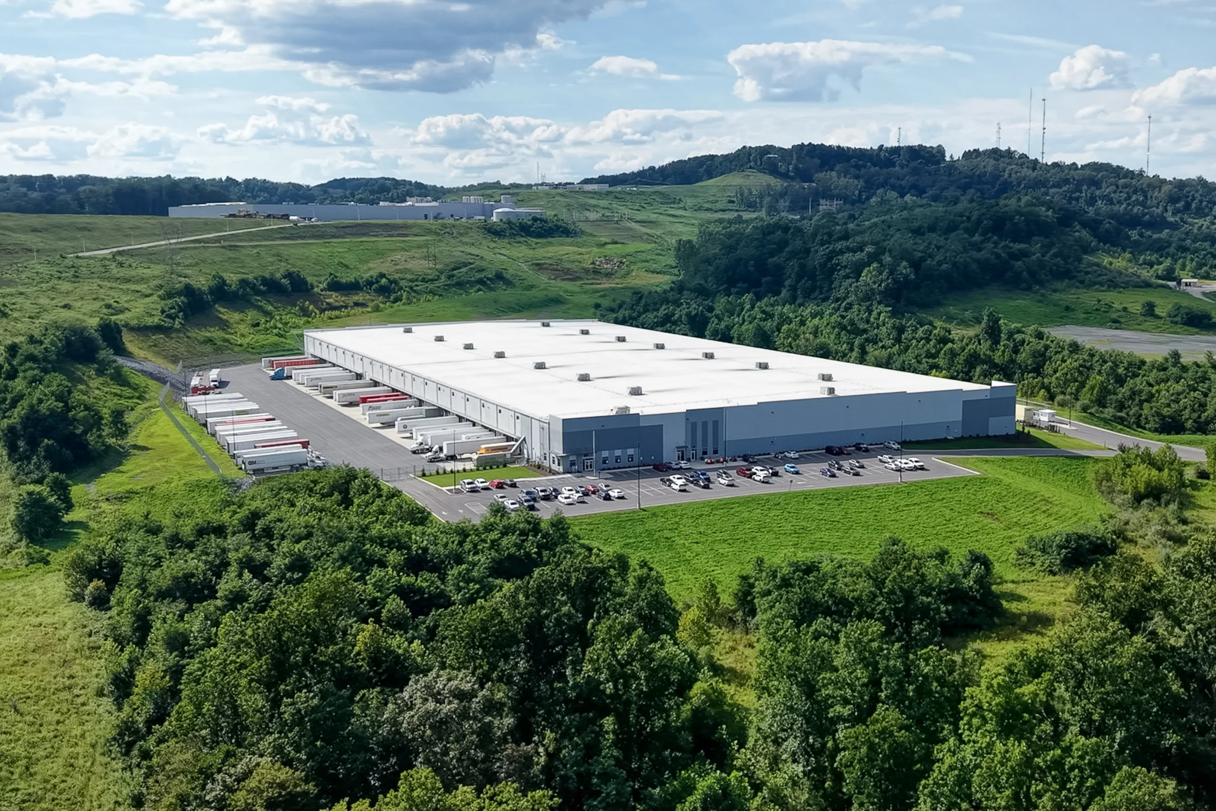  Drone image property overview of a commercial facility in Morgantown WV 