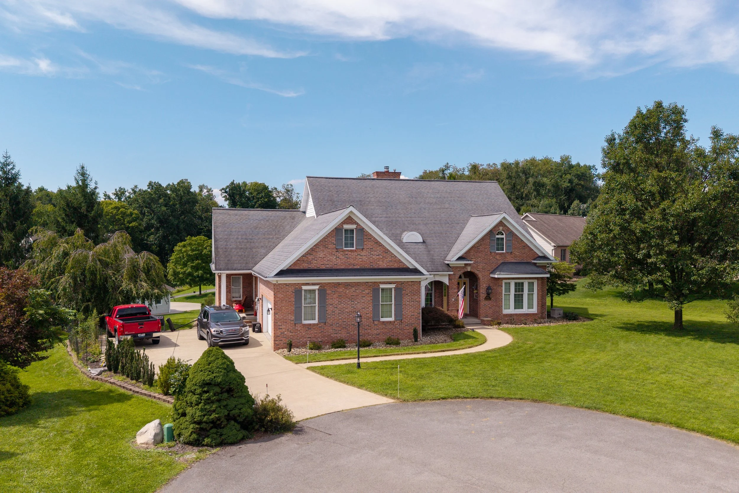  Front Drone photo of home in Morgantown, WV. 
