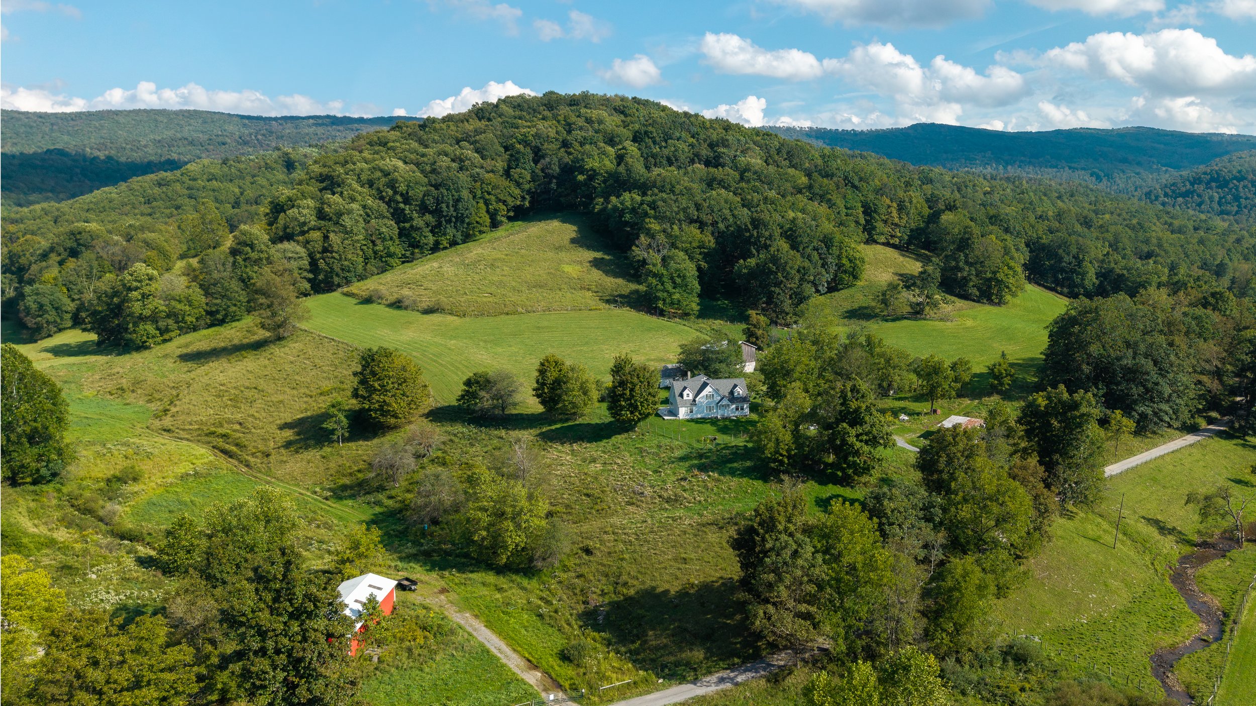  Aerial image of a farm someplace in Preston County, WV.  