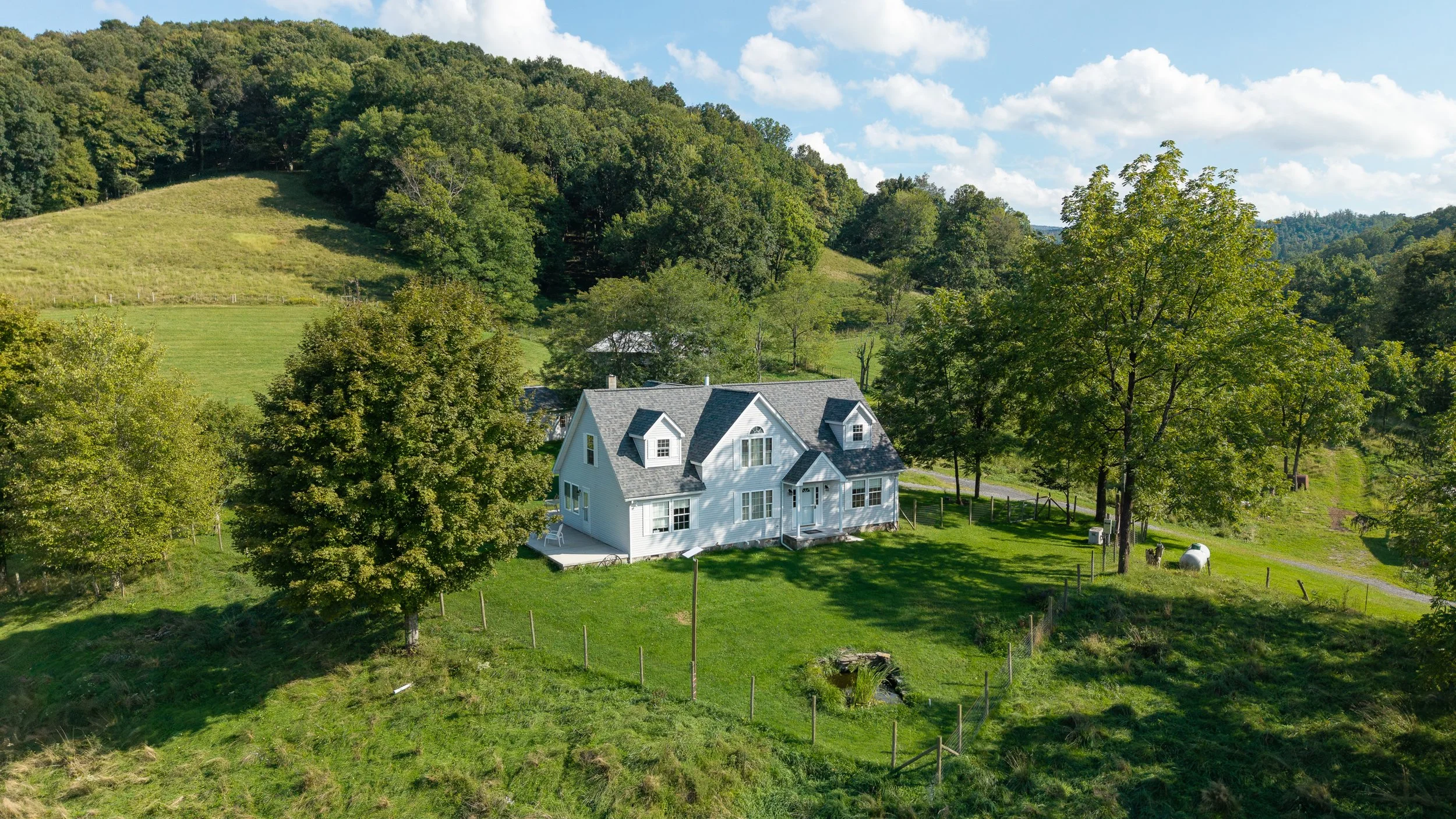  MLS listing aerial photo of a farm near Morgantown, WV.  