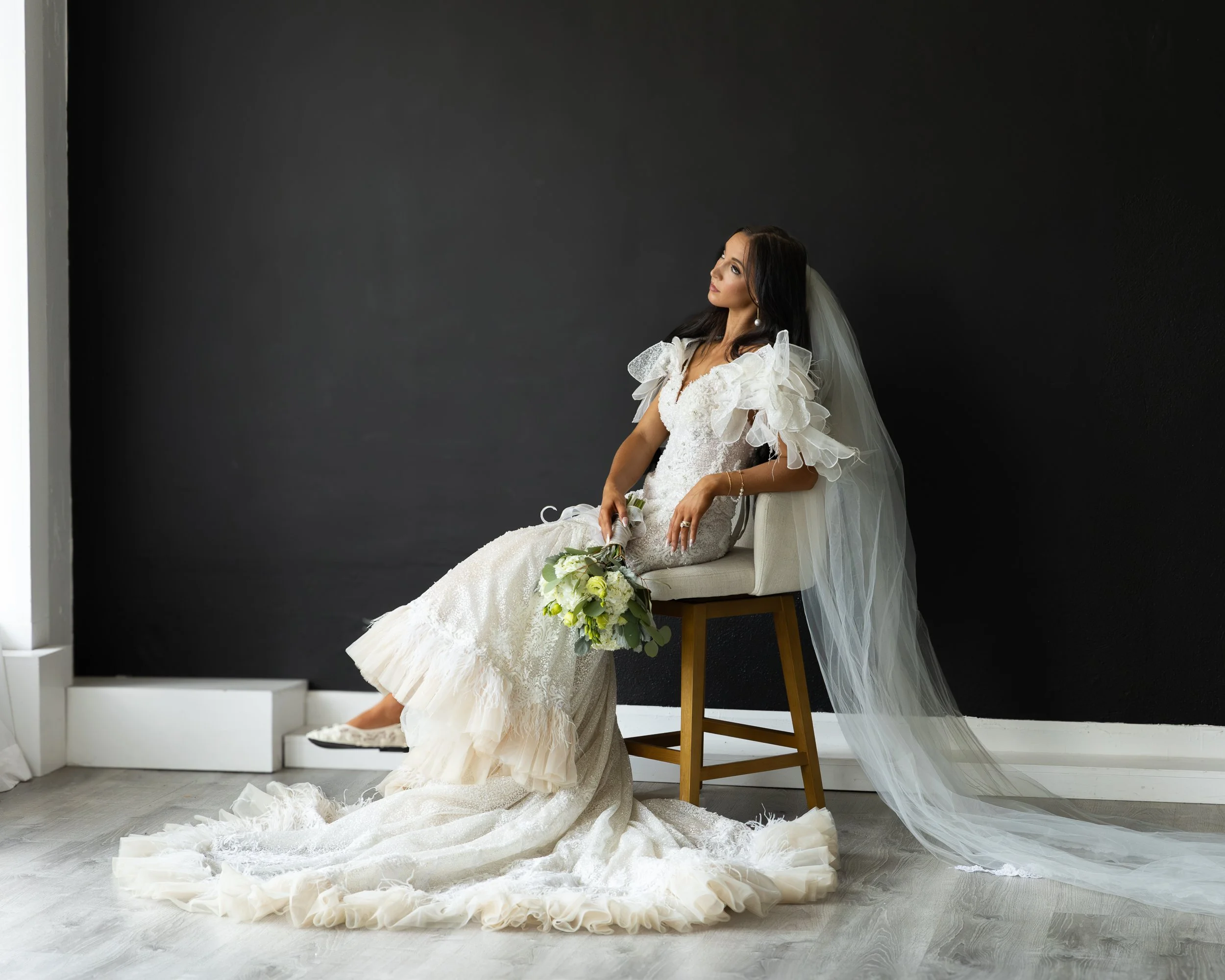 Studio bridal portrait Morgantown, WV