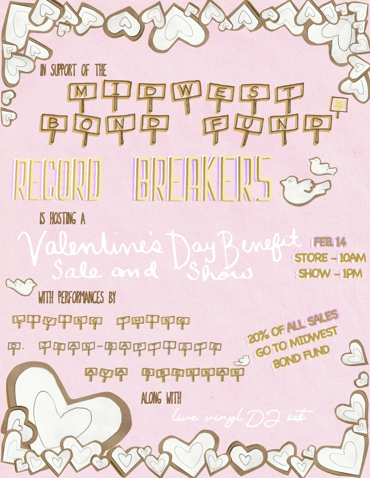 Valentine's Day Benefit : Midwest Bond Fund @ Record Breaker's