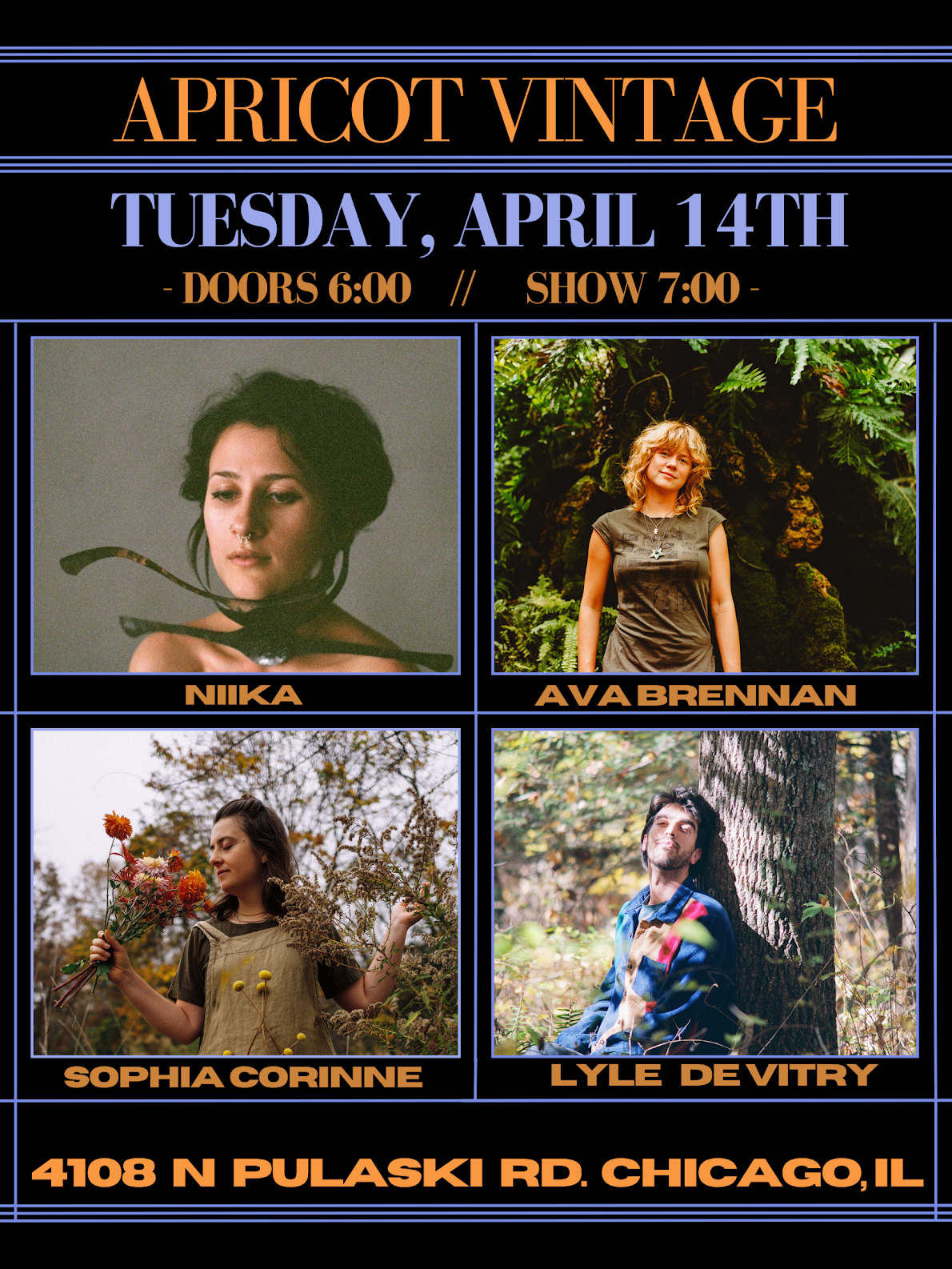 Apricot Vintage w/ Lyle De Vitrie, Sophia Corrine, and NIIKA