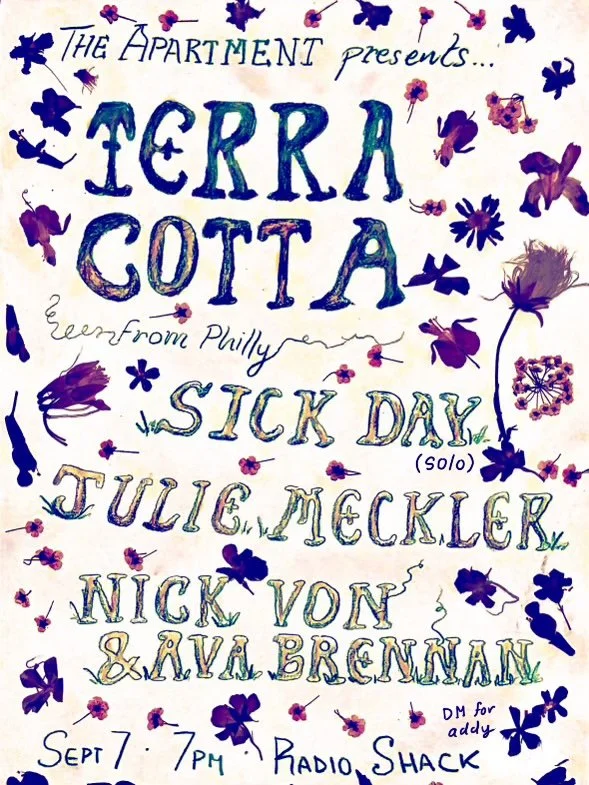 The Apartment Presents: Terra Cotta (Philly), Sick Day, Julie Meckler, Nick Von & Ava Brennan @ Radio Shack 