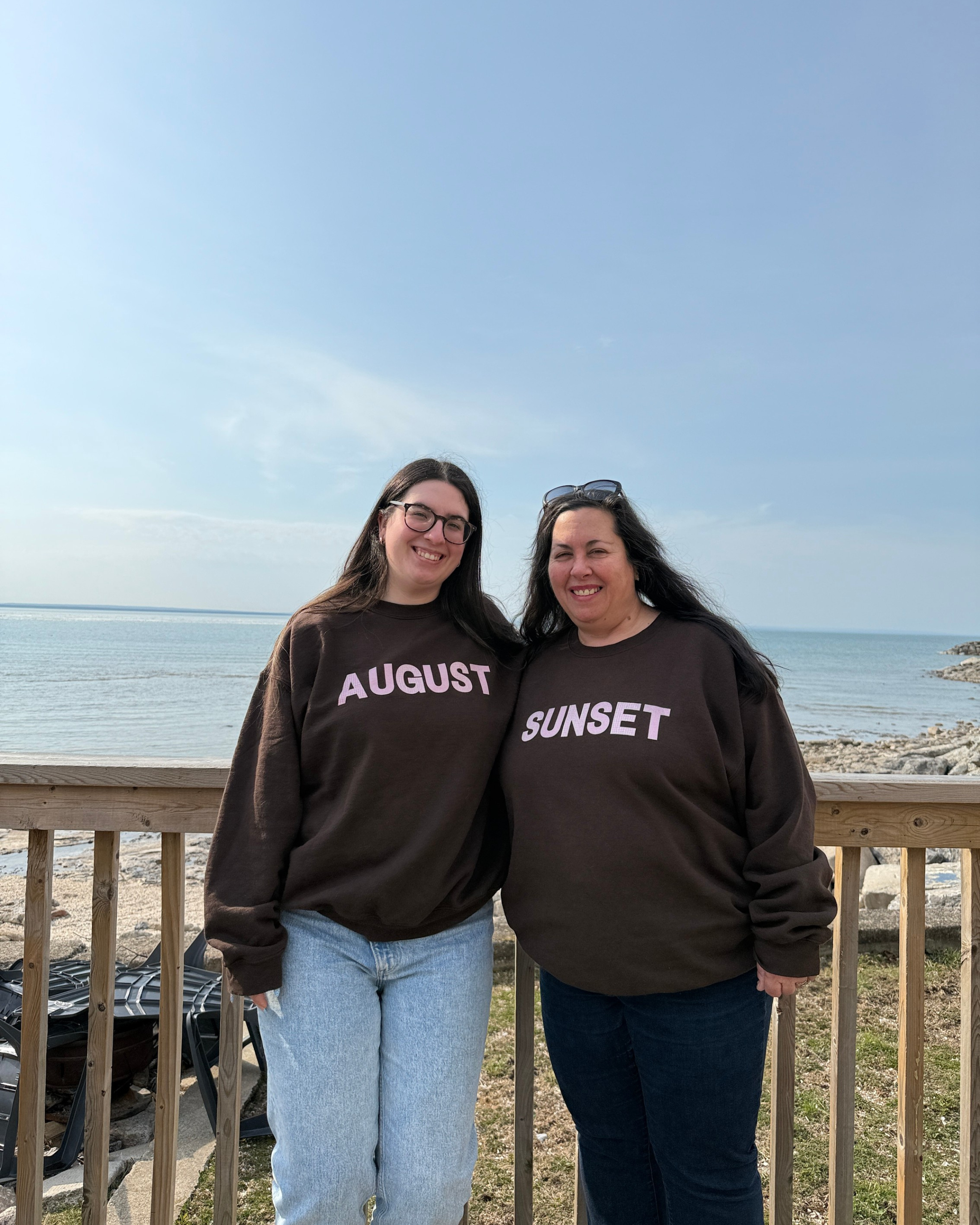 sunset in pink gingham