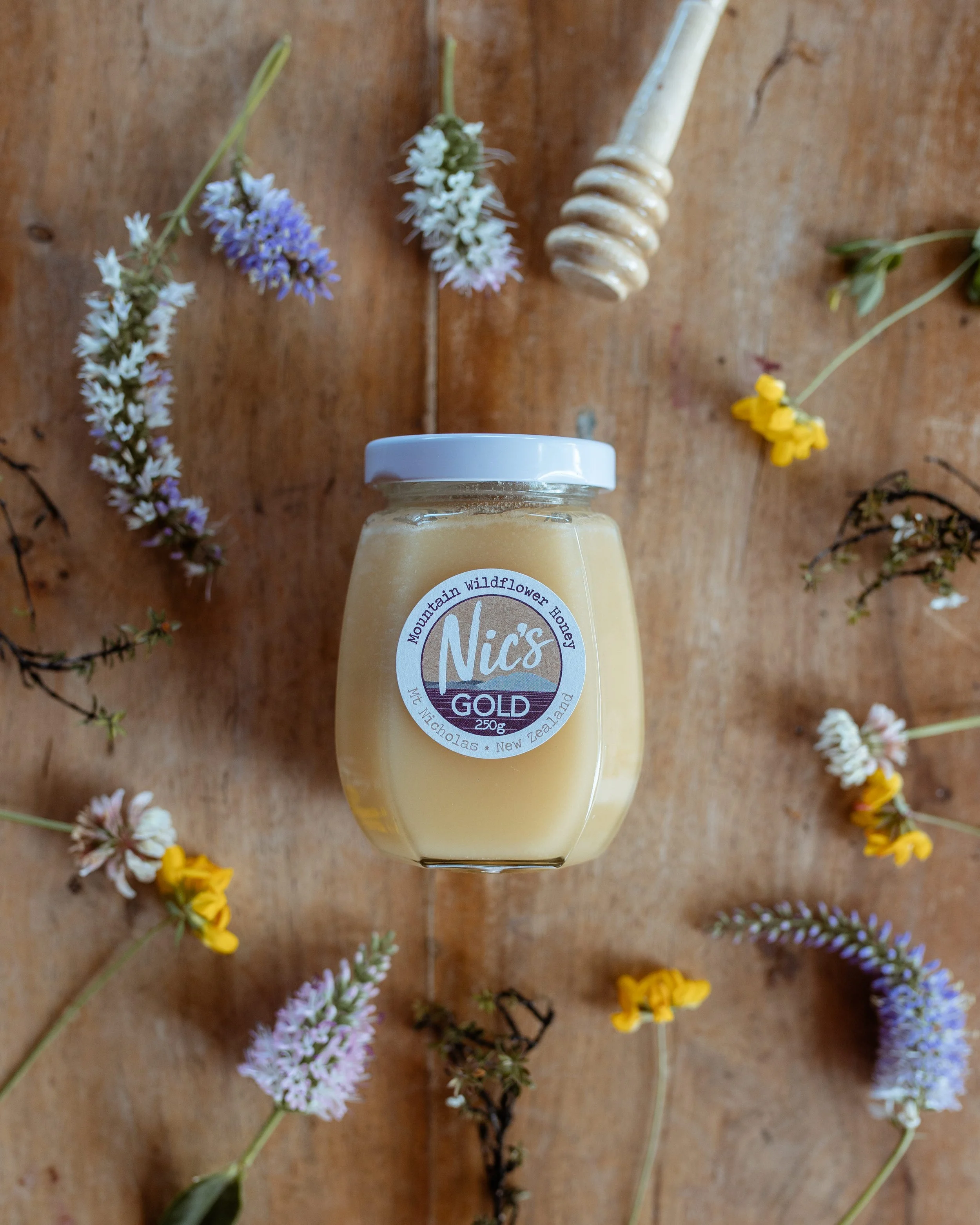 Nic's Gold Mountain Wildflower Honey, 250g