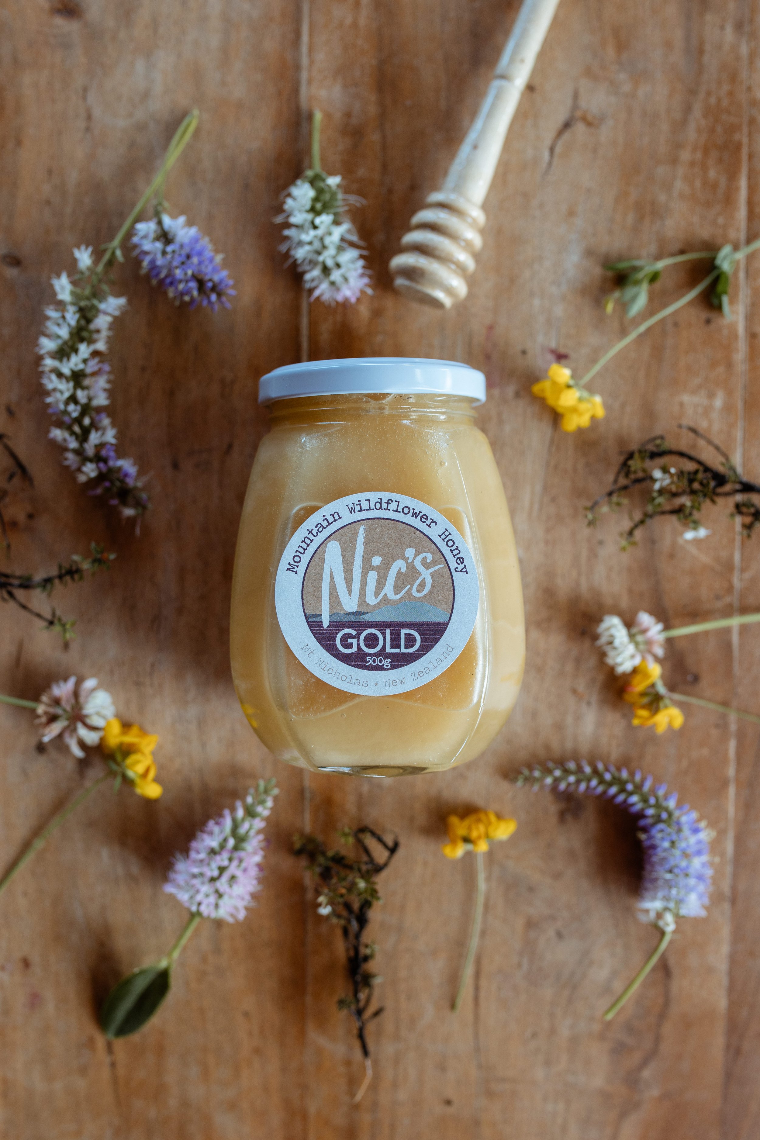 Nic's Gold Mountain Wildflower Honey, 500g
