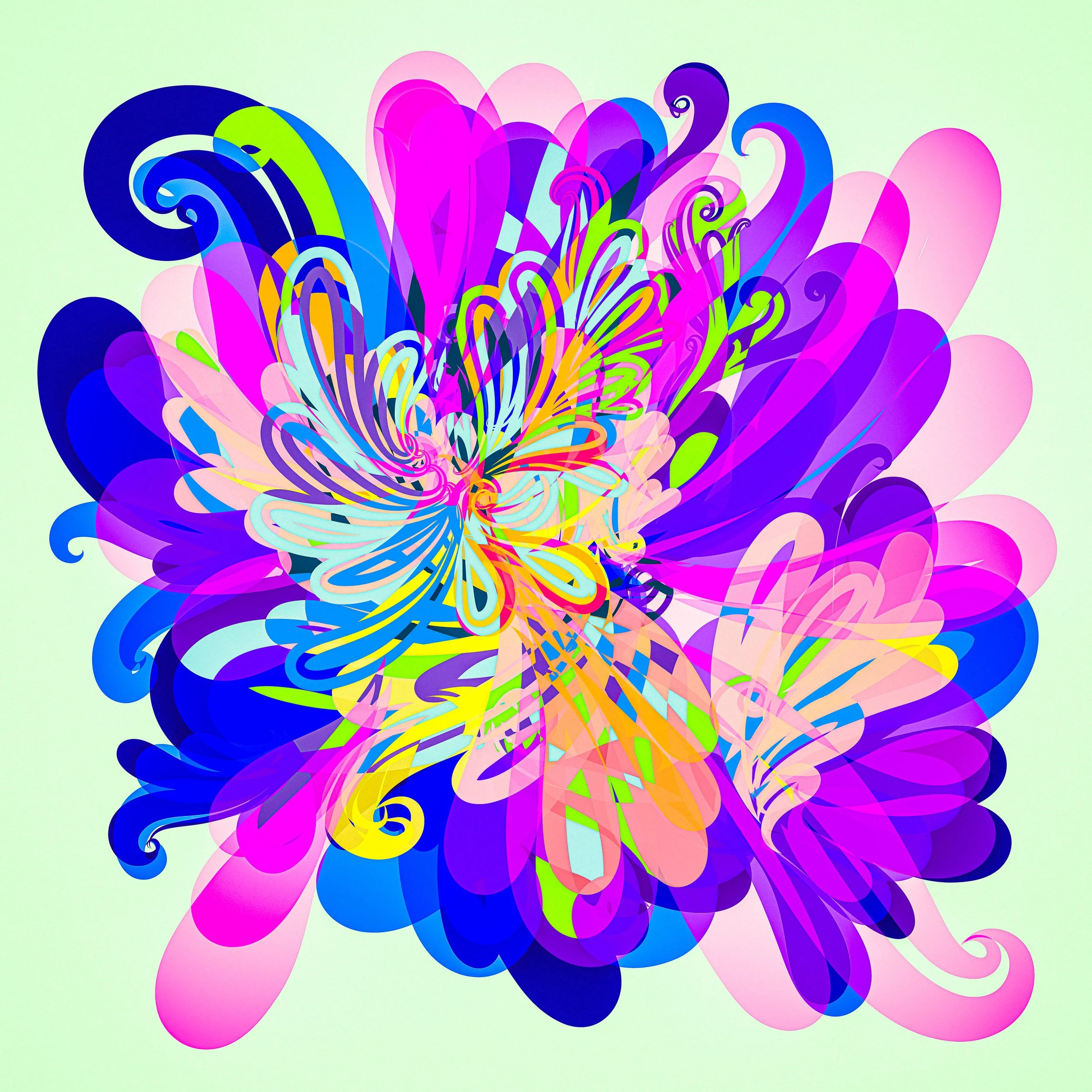Abstract Colorful Design and Illustration Print