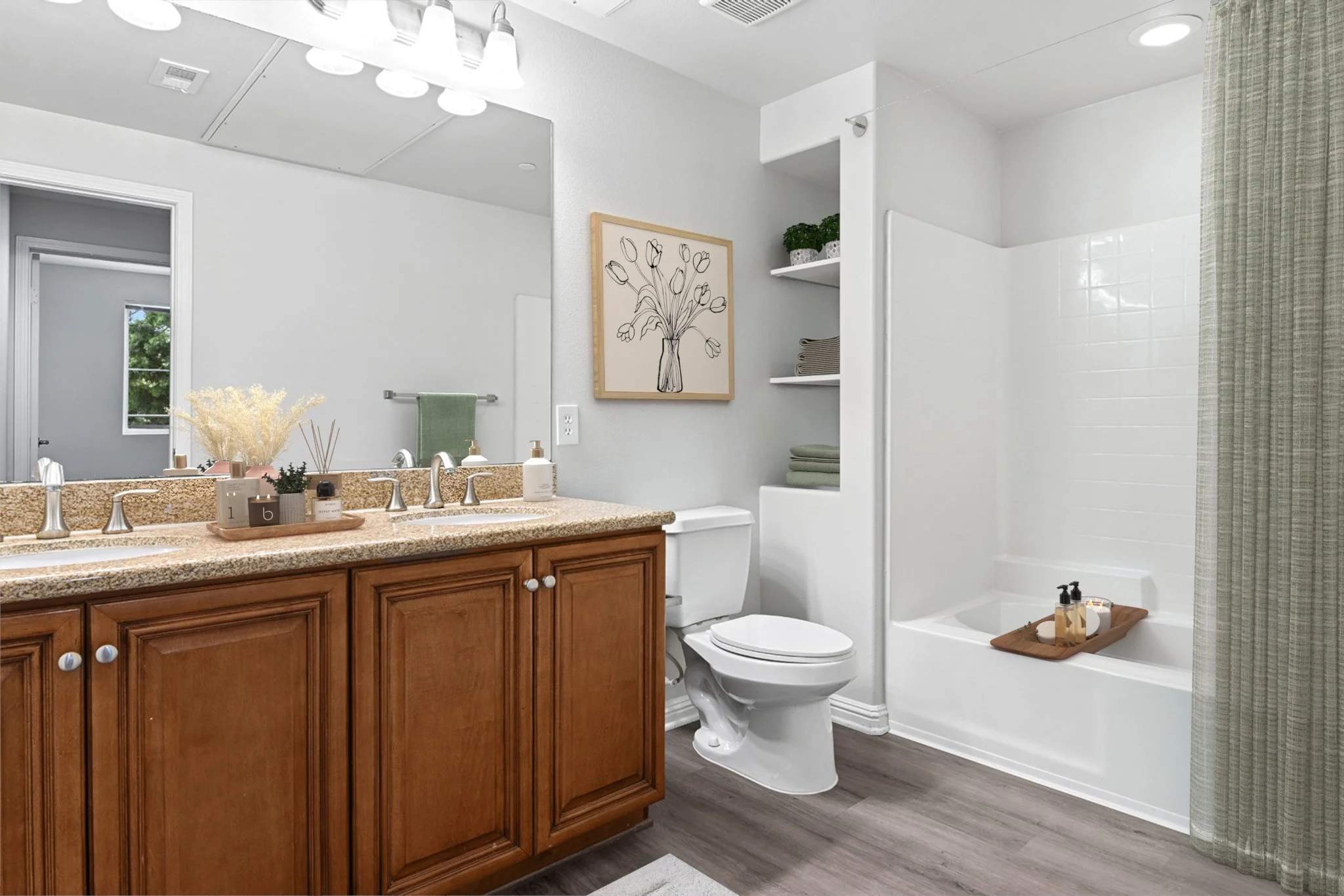 Second Bathroom in 3x2 Unit