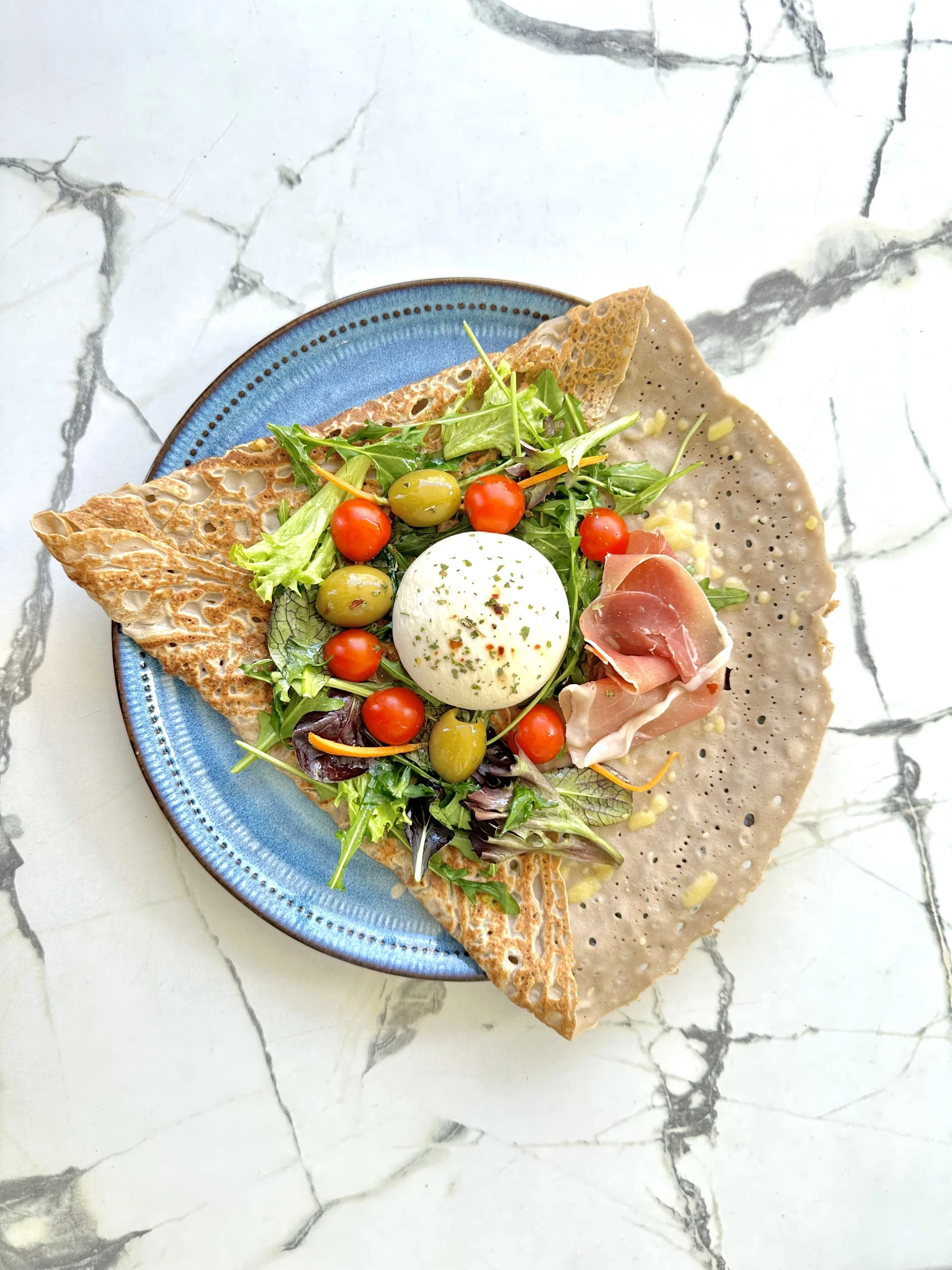 Burrata Cheese & Prosciutto Galette