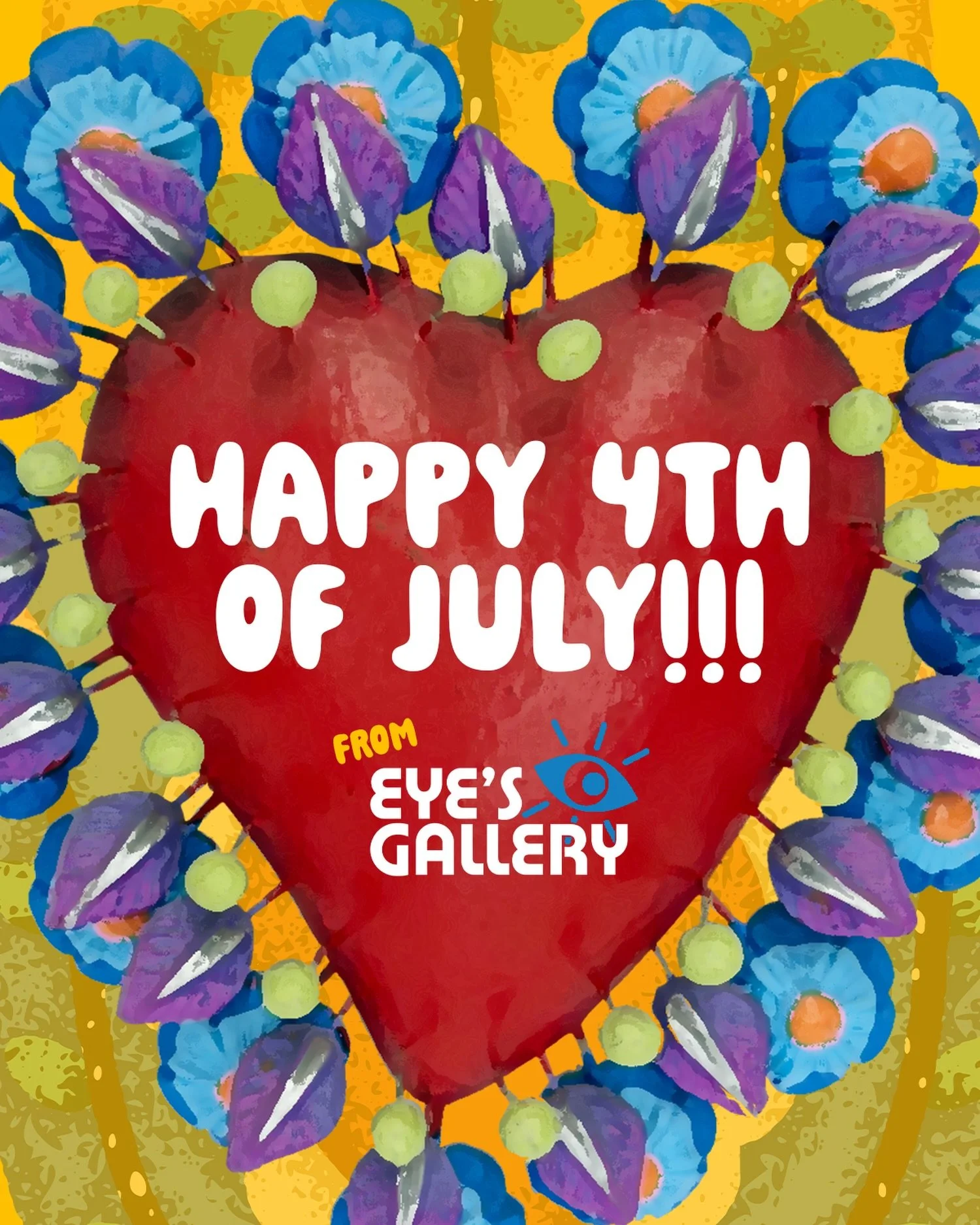 Happy Fourth of July from all of us at Eye&rsquo;s Gallery! 🎆 Today is all about celebrating community, creativity, and the vibrant colors of handmade tradition. Wishing you a safe and beautiful holiday! ❤️🤍💙 
P.S. we&rsquo;re open till 7 today! 
