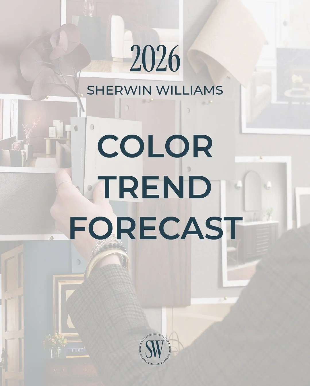 Just released: the @sherwinwilliams 2026 Colormix Forecast - a glimpse into the colors shaping design in the years ahead. Swipe through to explore this year&rsquo;s palettes each reflecting balance, connection, and intentionality. 

❄️ Frosted Tints 