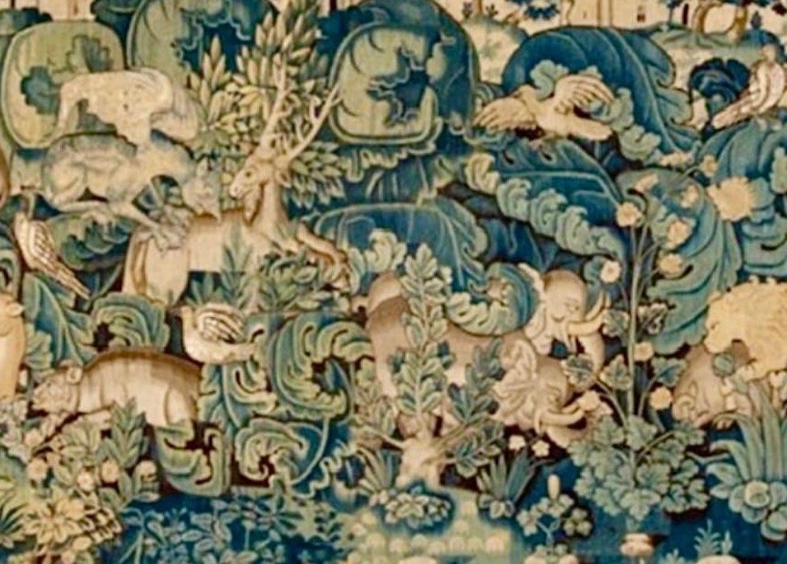 Original French Tapestry - Flemish Feuilles D'Aristoloche , 9 '10" X 8' 5" - Priced on Request