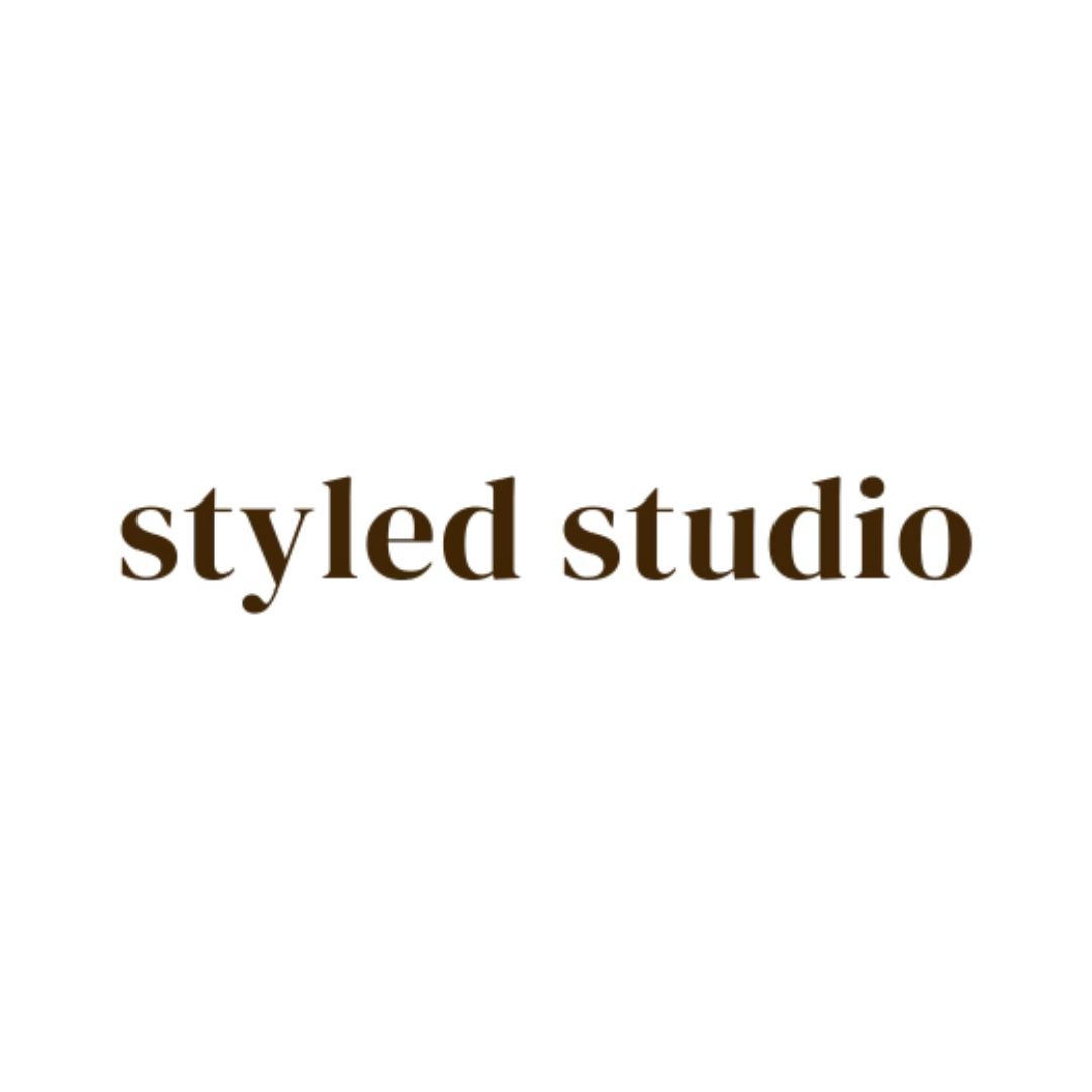 "Styled Studio" text logo in brown font on a white background.