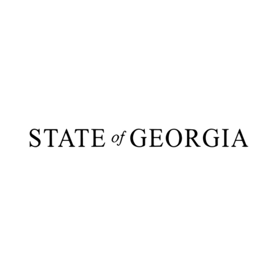 Text reading 'State of Georgia' in black font on a white background.