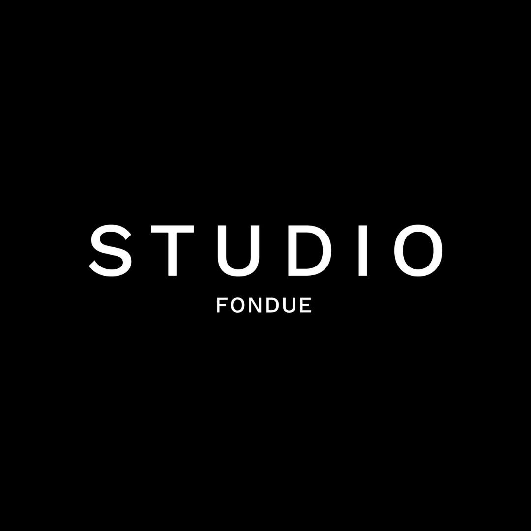 "STUDIO FONDUE" text on black background
