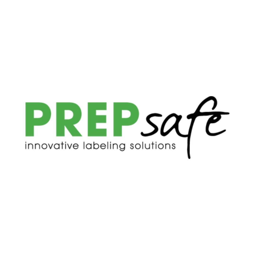Logo of PREPsafe with tagline 'innovative labeling solutions'
