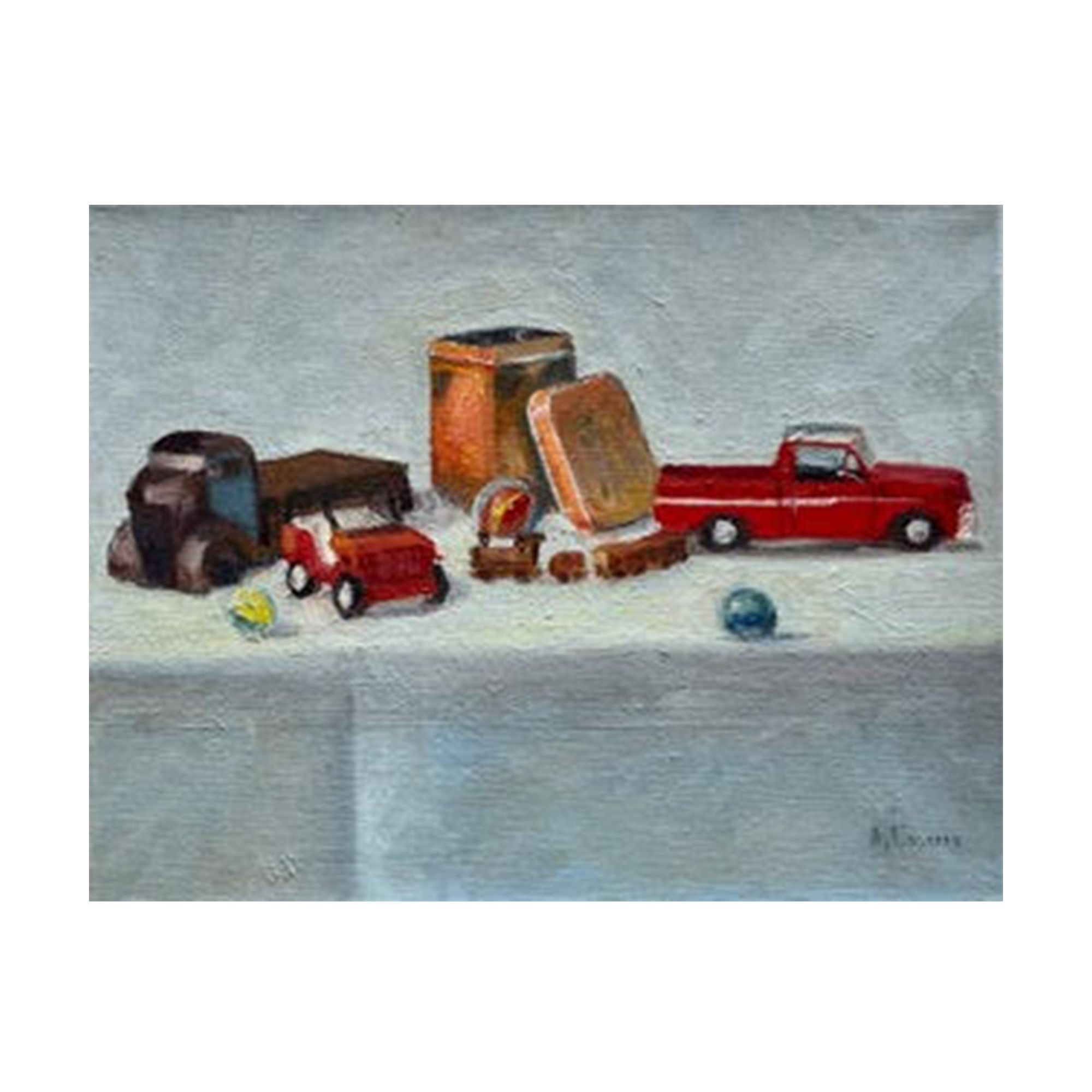 Trucks and Train