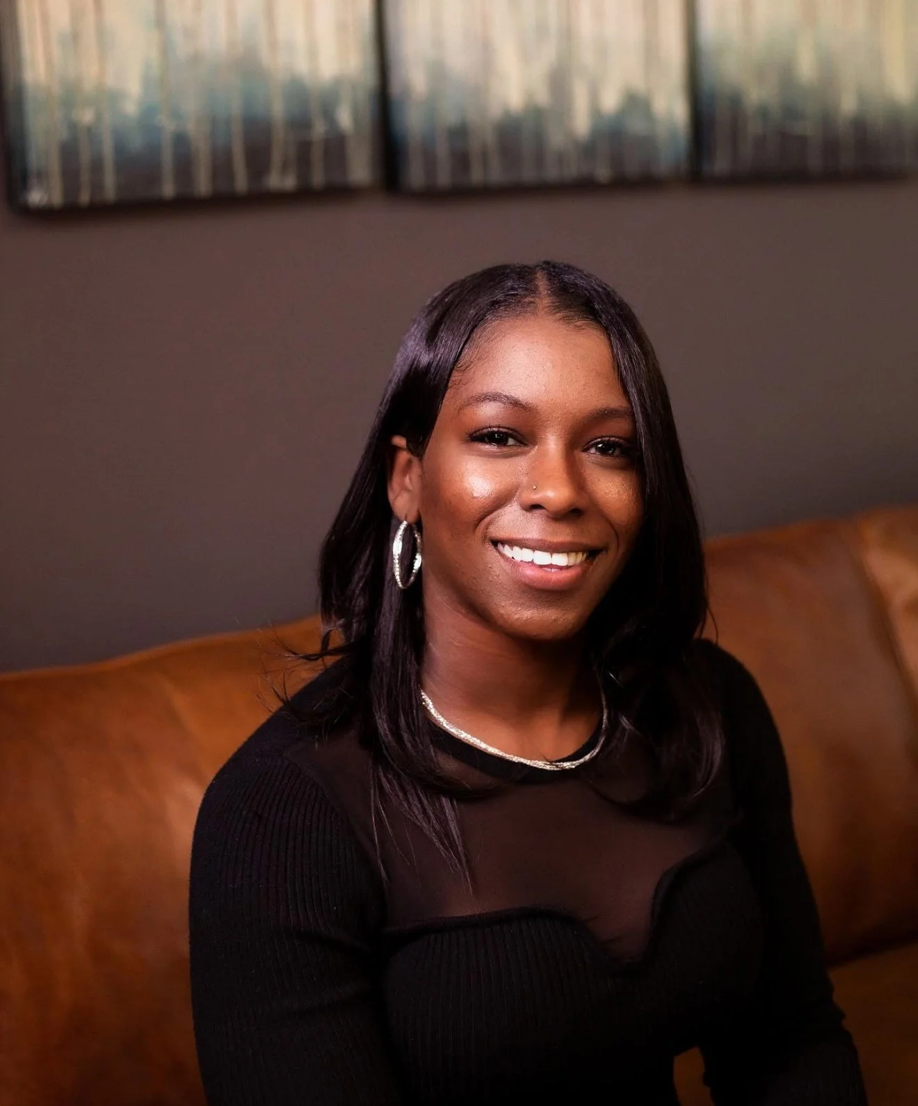 A portrait of Ashley Saunders.