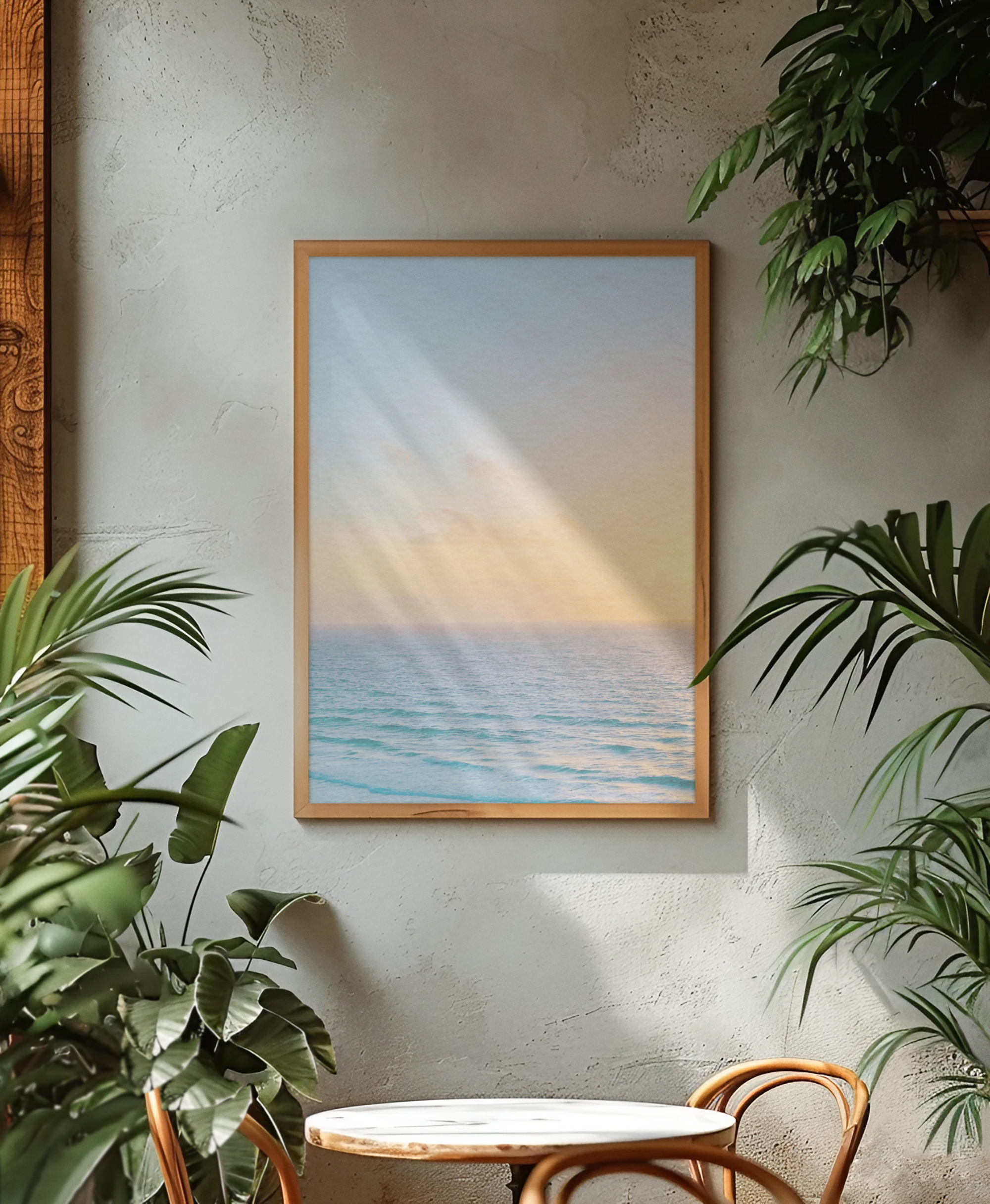 Modern bathroom with a black freestanding bathtub, a glass-enclosed shower with black fixtures, black wall-mounted shelves, and a window with white trim. The room features a black and white color scheme.