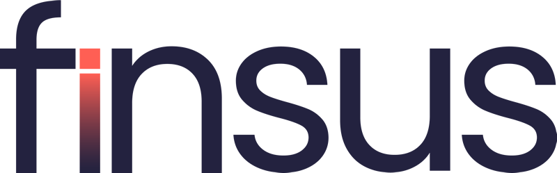 Texto que dice 'FINSUS' en letras grandes y oscuras con un diseño simple.