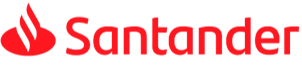 Logo de Santander en color negro y rojo