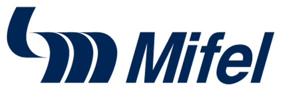 Logo de la empresa Mifel en azul oscuro.