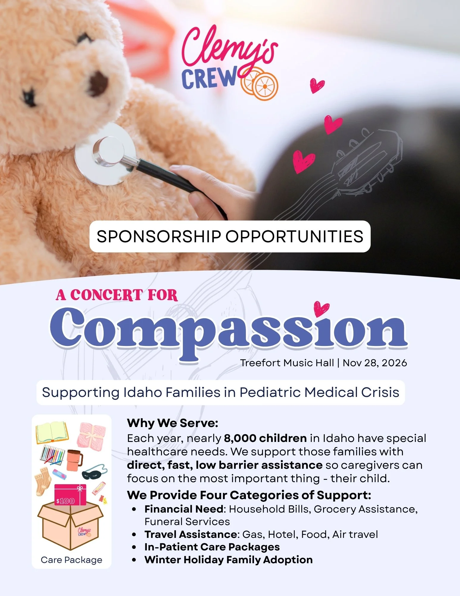 Sponsor Clemys Crew Concert for Compassion