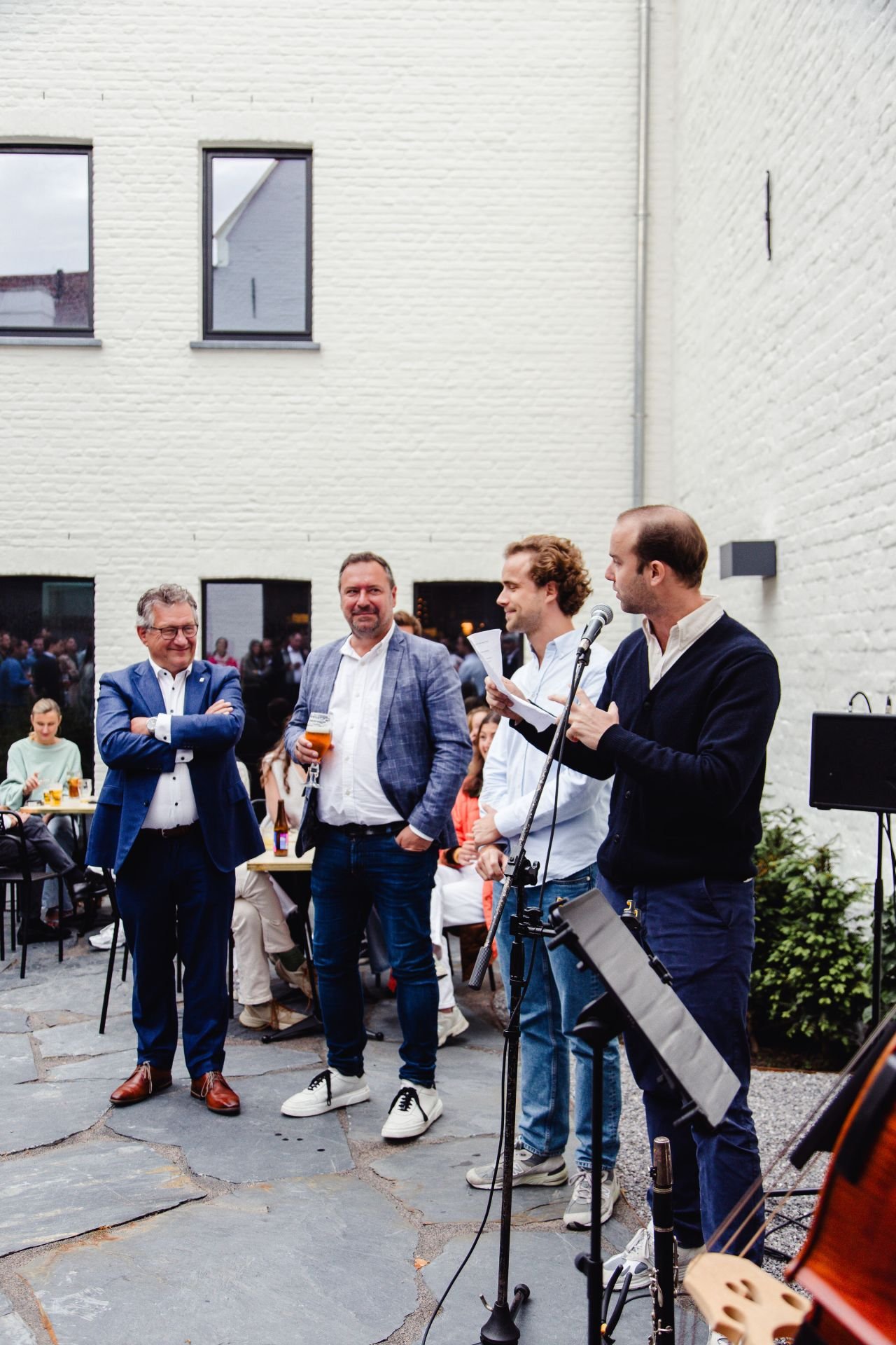Opening event with Deputy Mayor Pablo Annys, Mayor Dirk De Fauw, Philippe & Jerome Vandermeulen © Olivia Charles photography