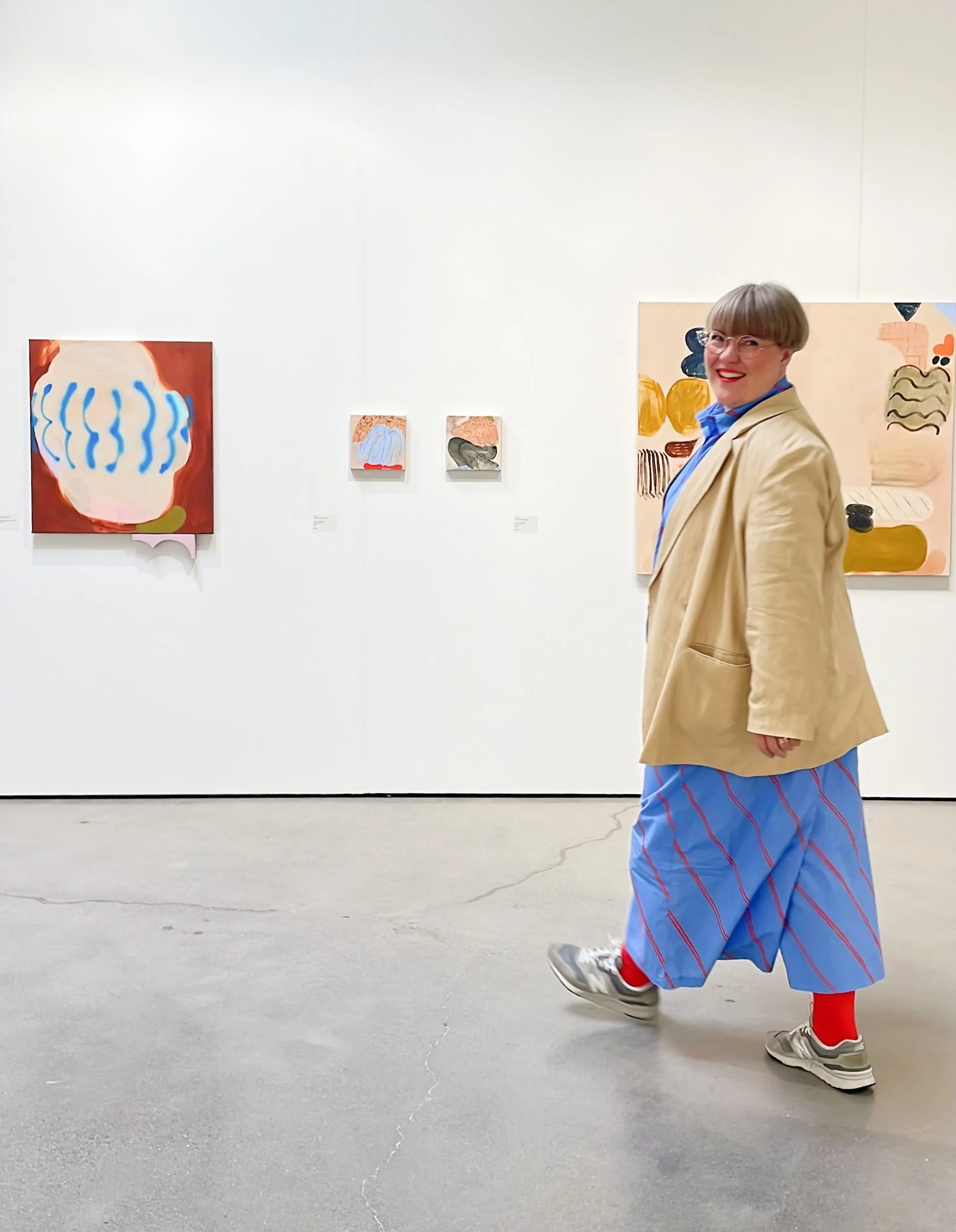 N&auml;yttelyni MINNE on auki 27.9. saakka Sipoossa Gumbostrand Konst &amp; Formissa. Eilen gallerialla j&auml;rjestettiin taiteilijatapaaminen, kiitos kaikille vierailijoille!

Heikkil&auml;n maalaukset rakentuvat v&auml;rin ja viivan vuoropuhelusta