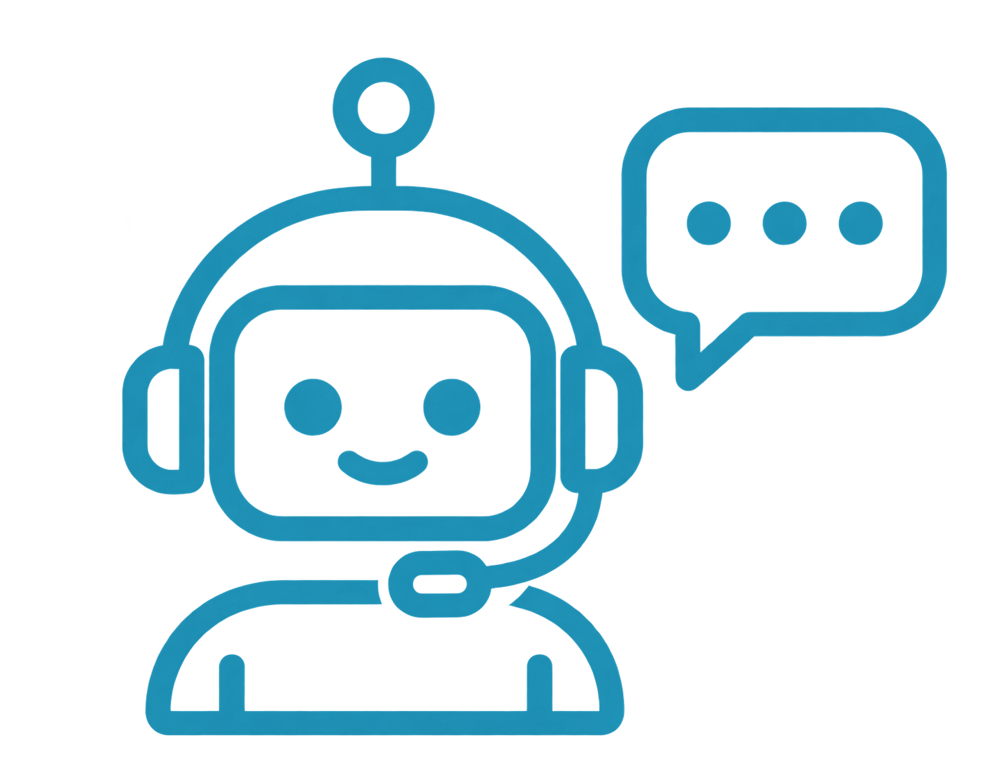 an AI robot talking icon