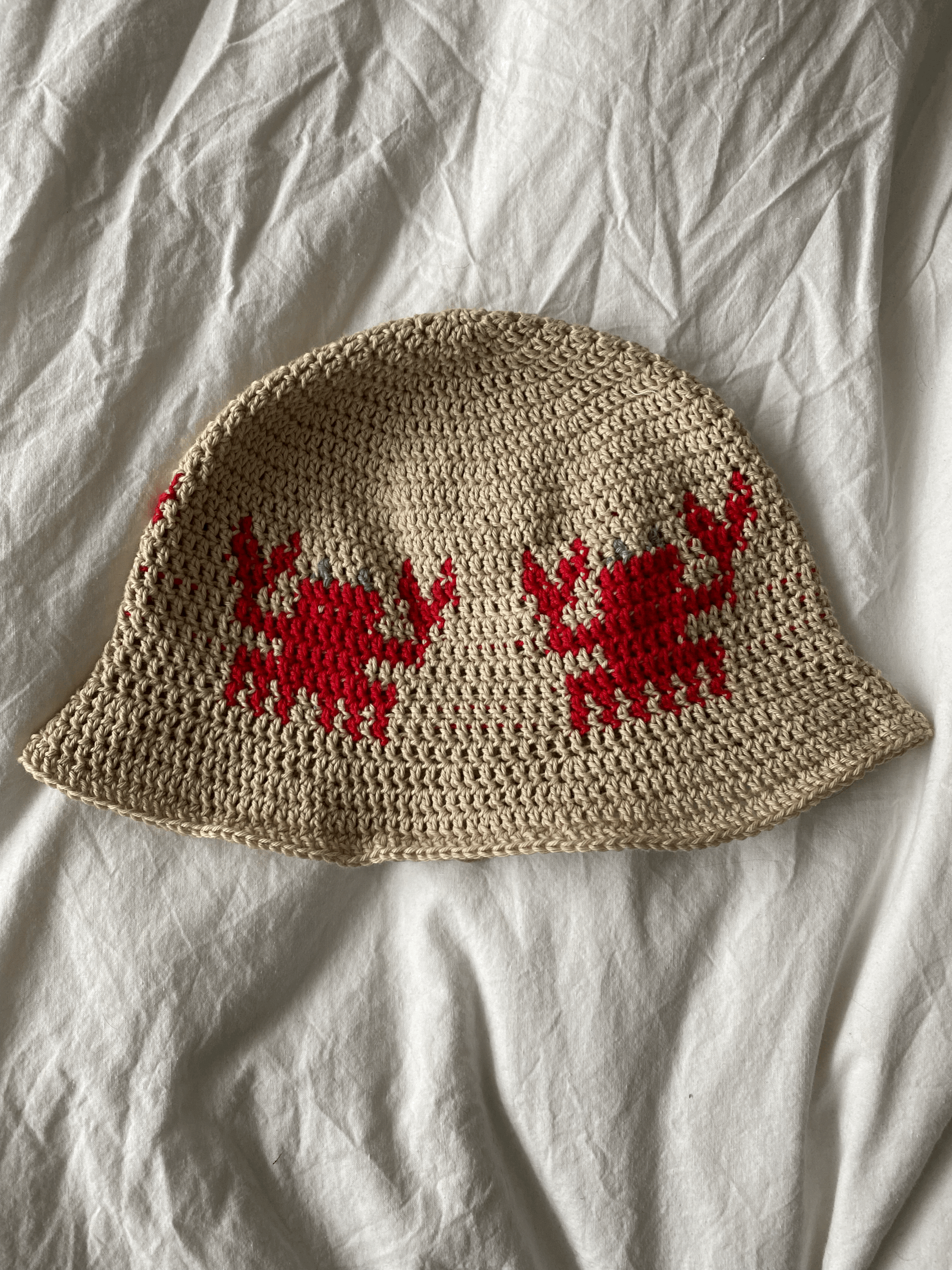 Crochet crab hat